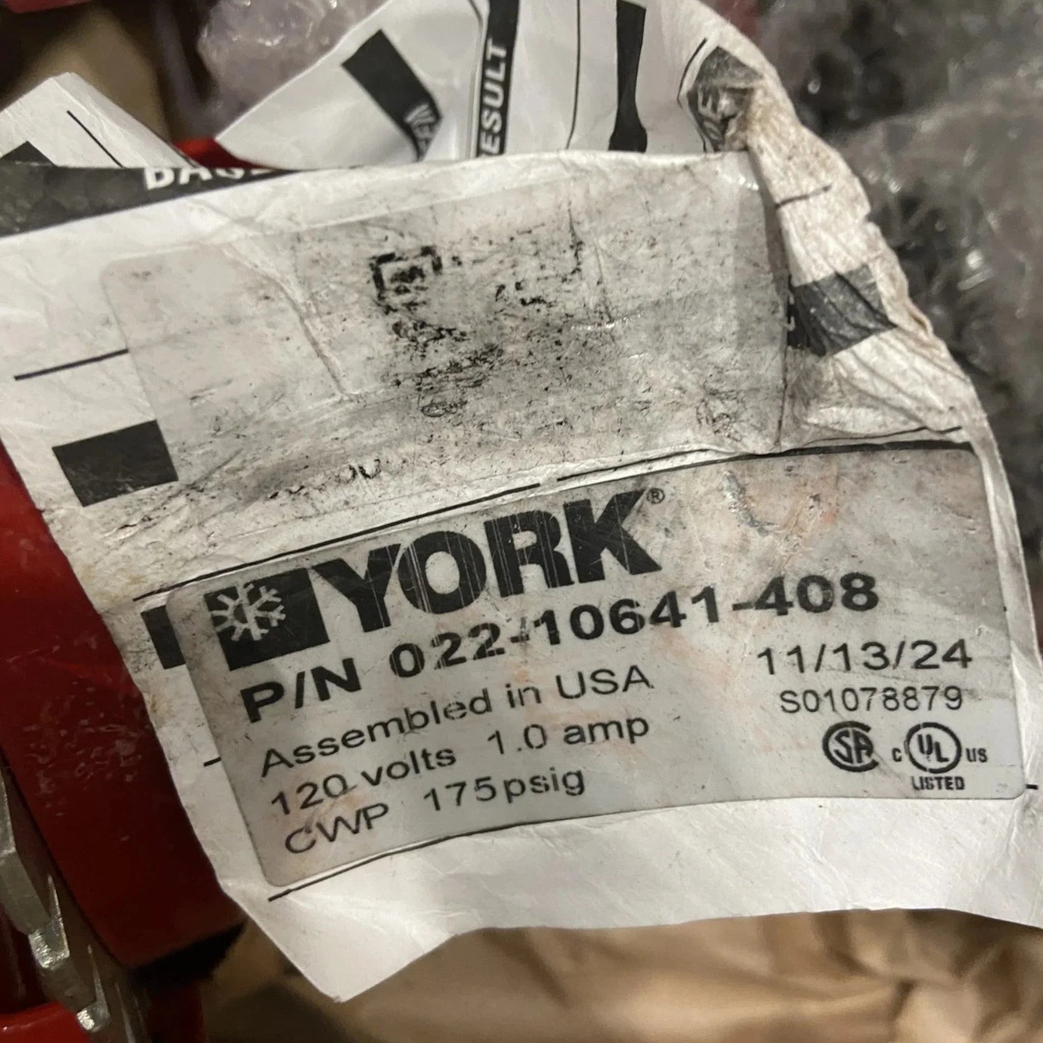 022-10641-408 Genuine York Valve Butterfly