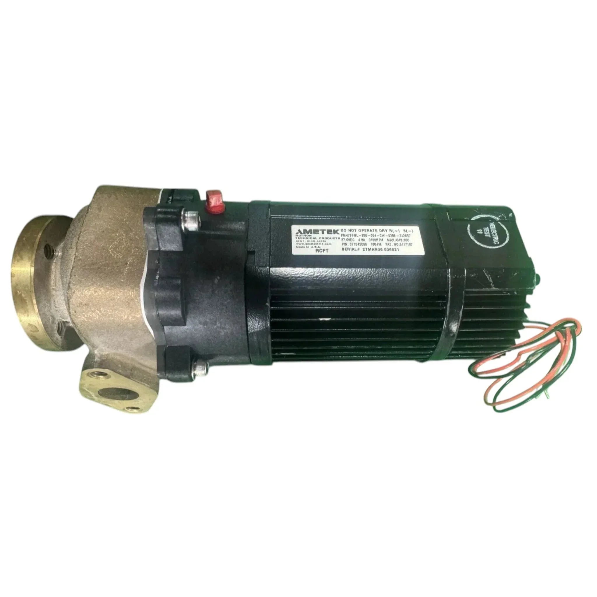 071042C00 Genuine Ametek Pump 27.6V 4.8A