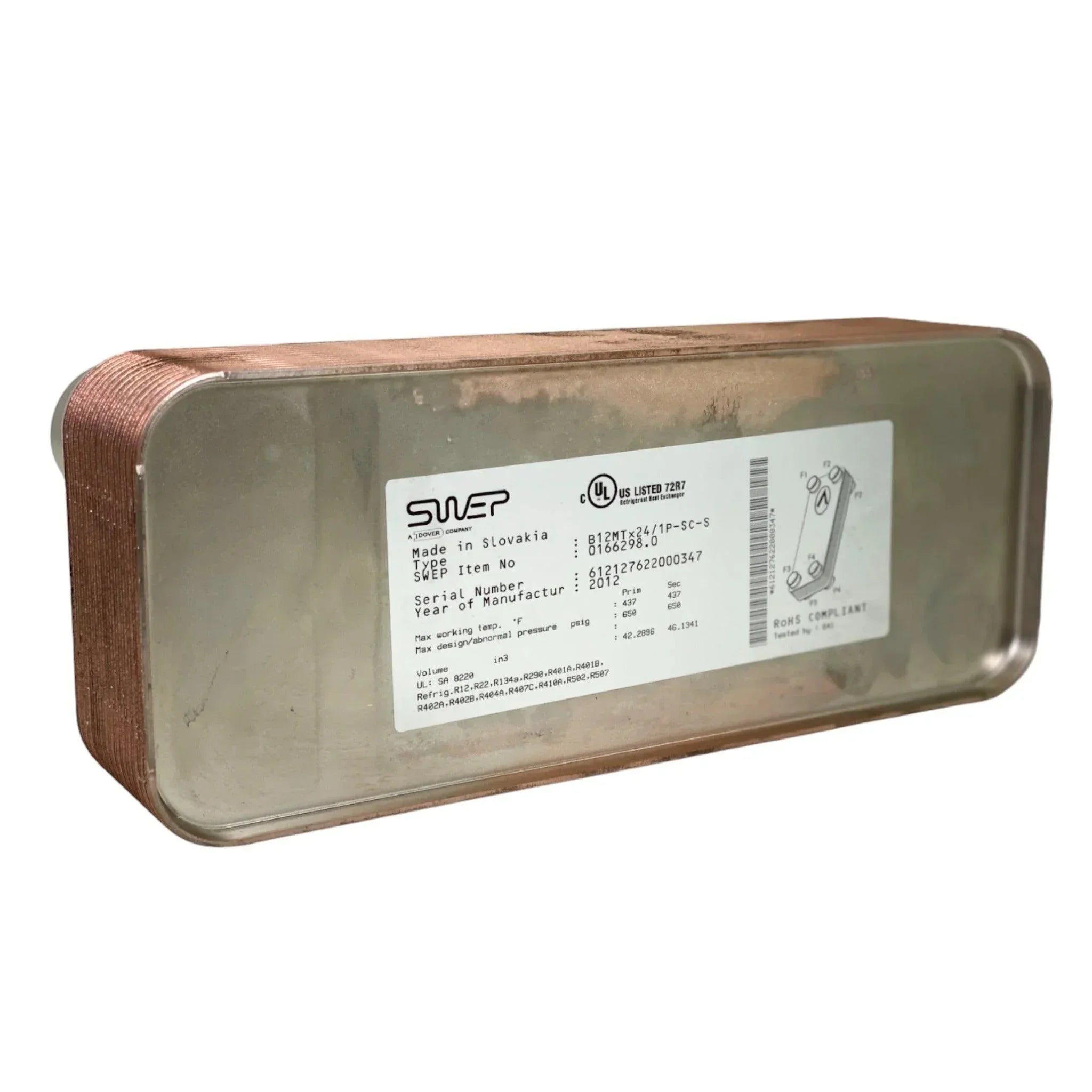 08-00346-00 Swep Plate Heat Exchanger