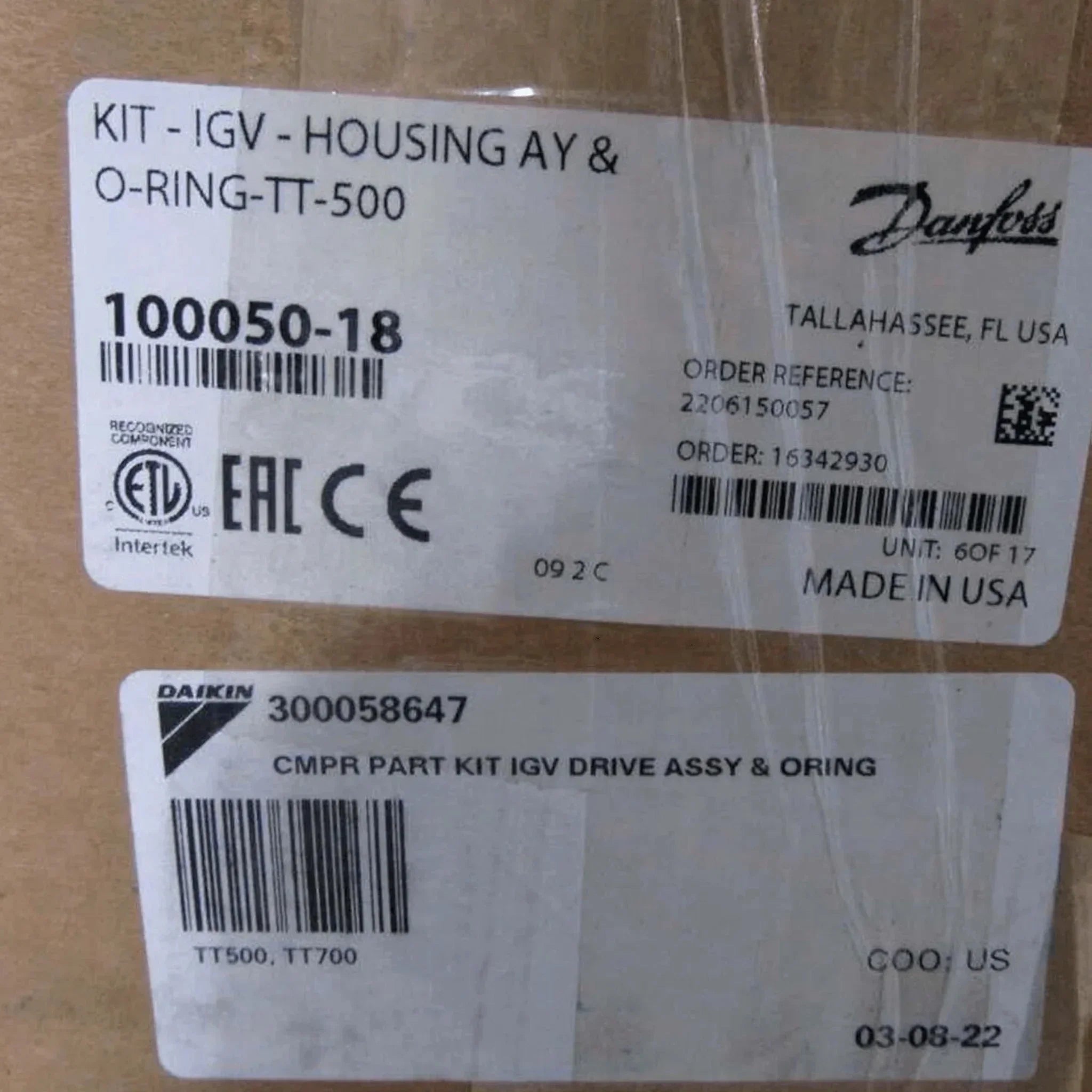 100050-18 Genuine Daikin Turbocor Igv Housing Drive Assembly