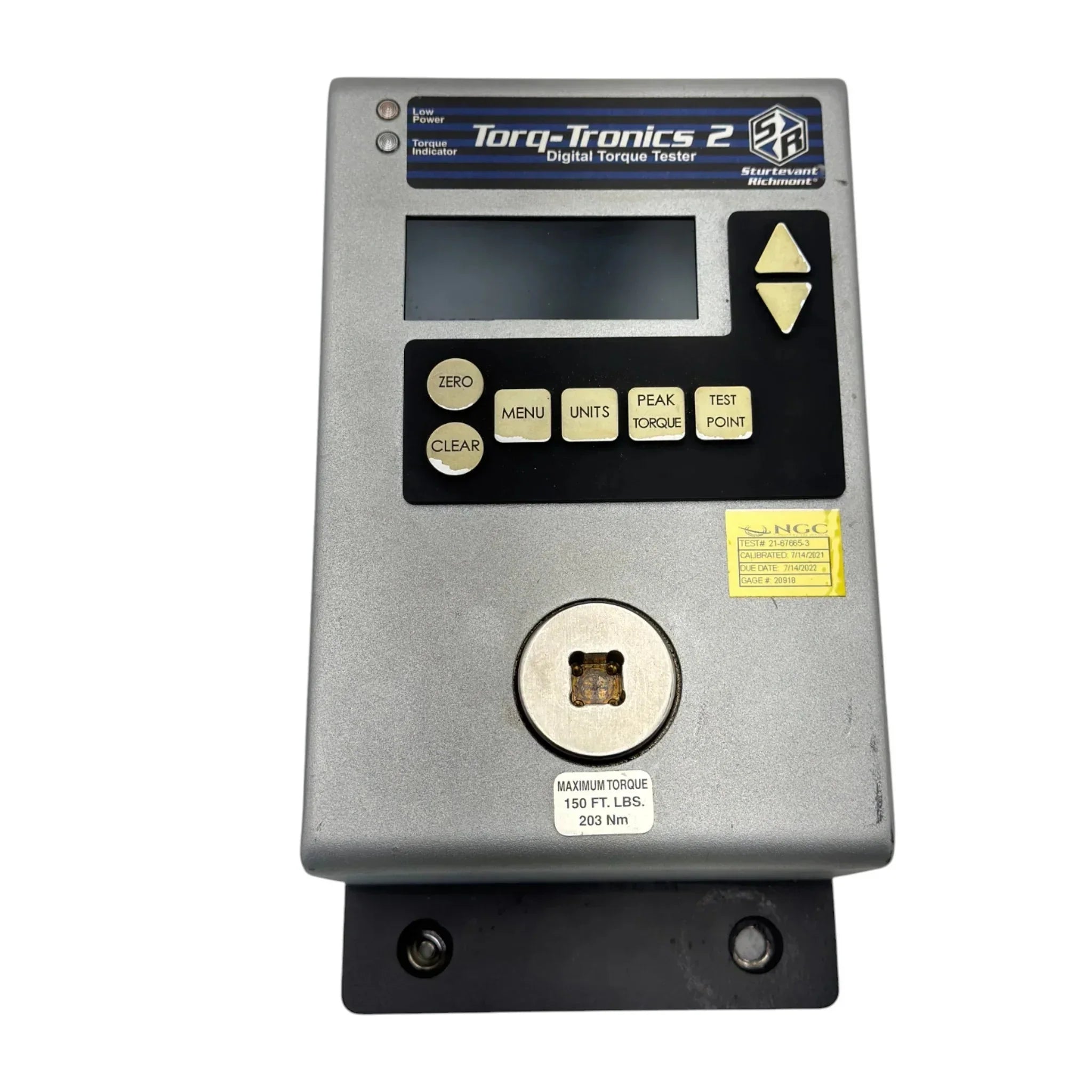 10696 Sturtevant Richmont Torq-Tronics 2 Digital Torque Tester