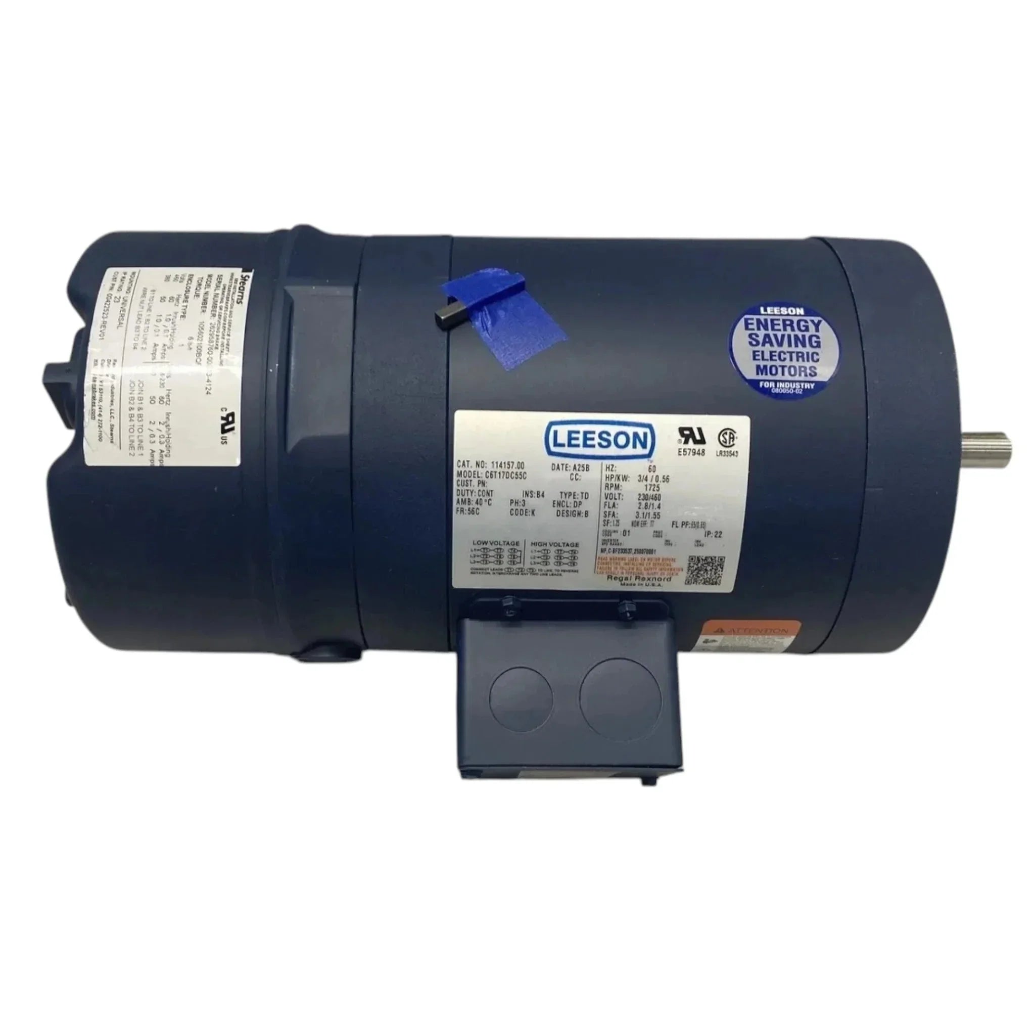 114157.00 Leeson Brake Motor 230/460V