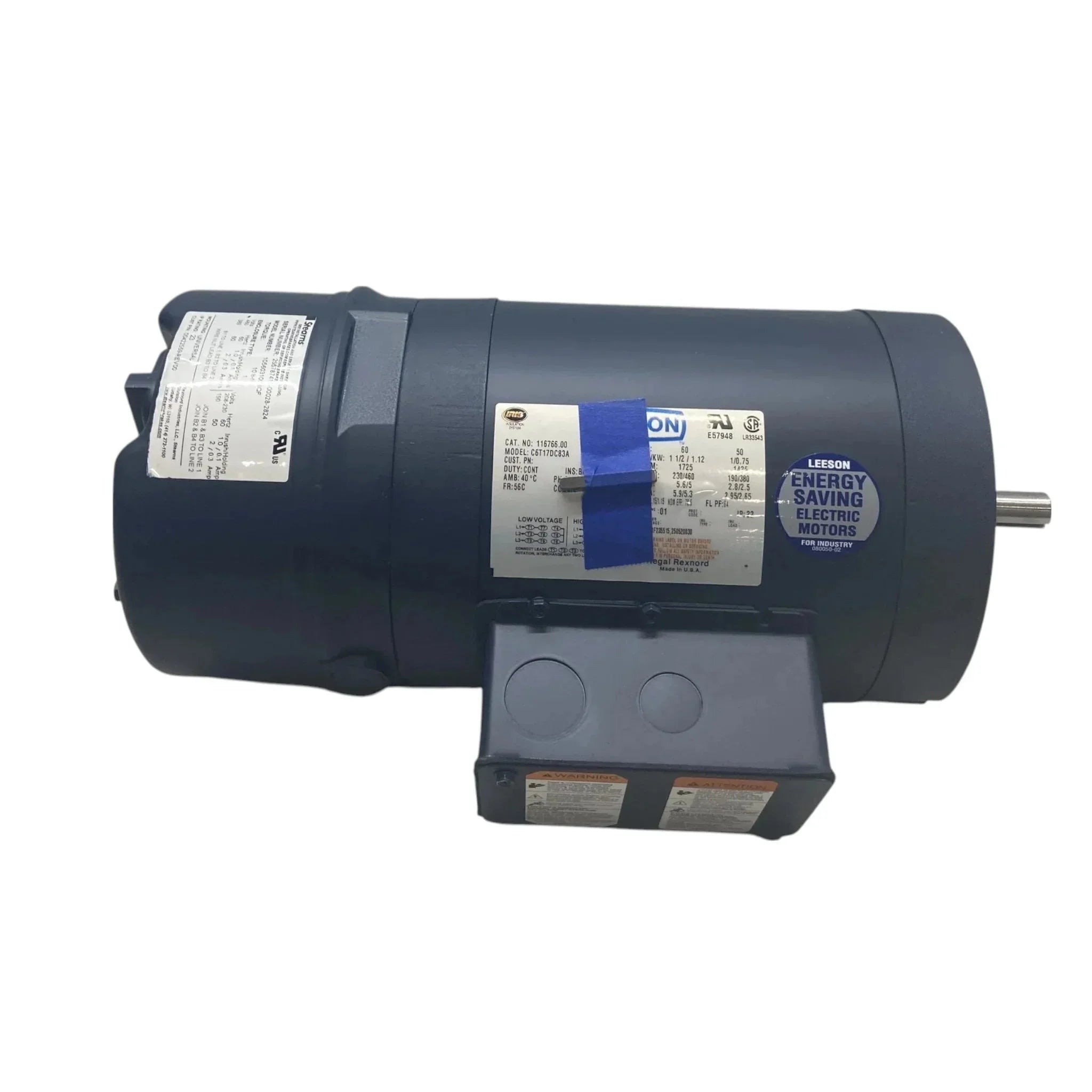 116766.00 Genuine Leeson Three Phase Brake Motor