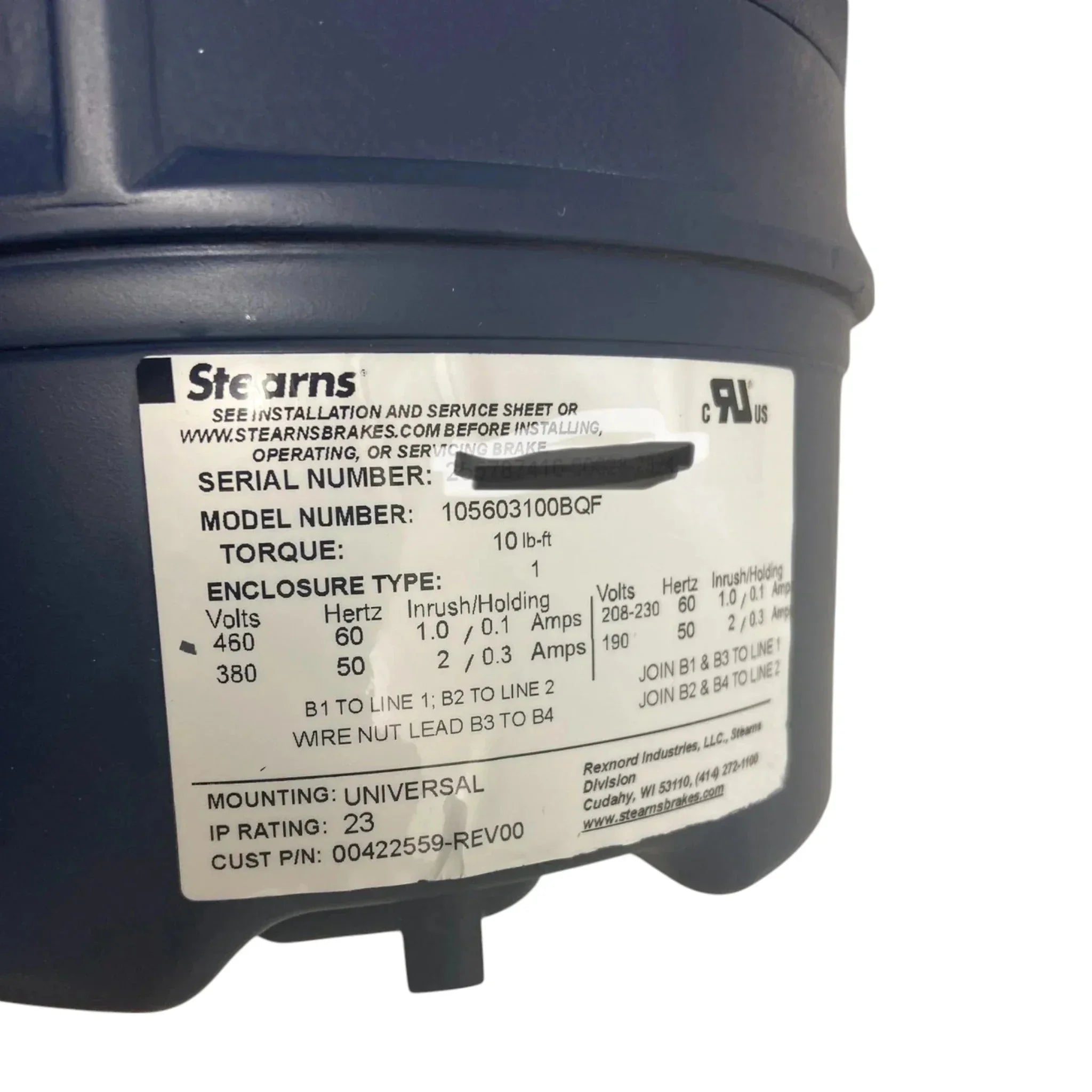 116766.00 Genuine Leeson Three Phase Brake Motor