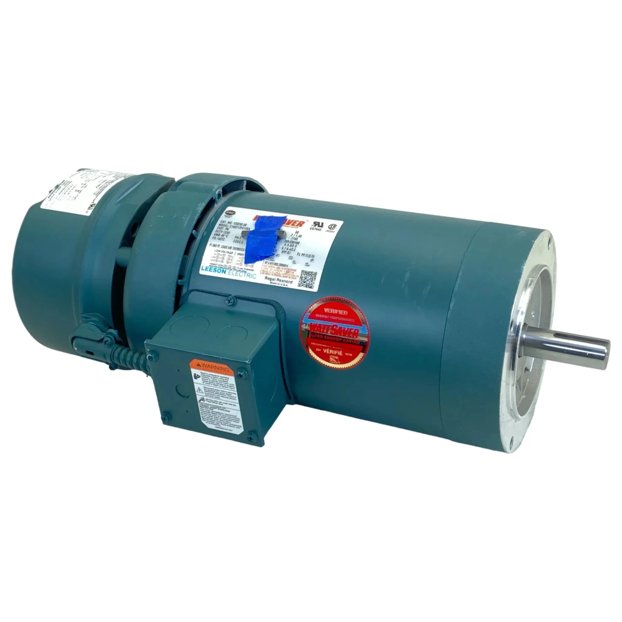 122253.00 Leeson Brake Motor 2HP 1740RPM 145TC TEFC 208-230/460Volt 3Phase