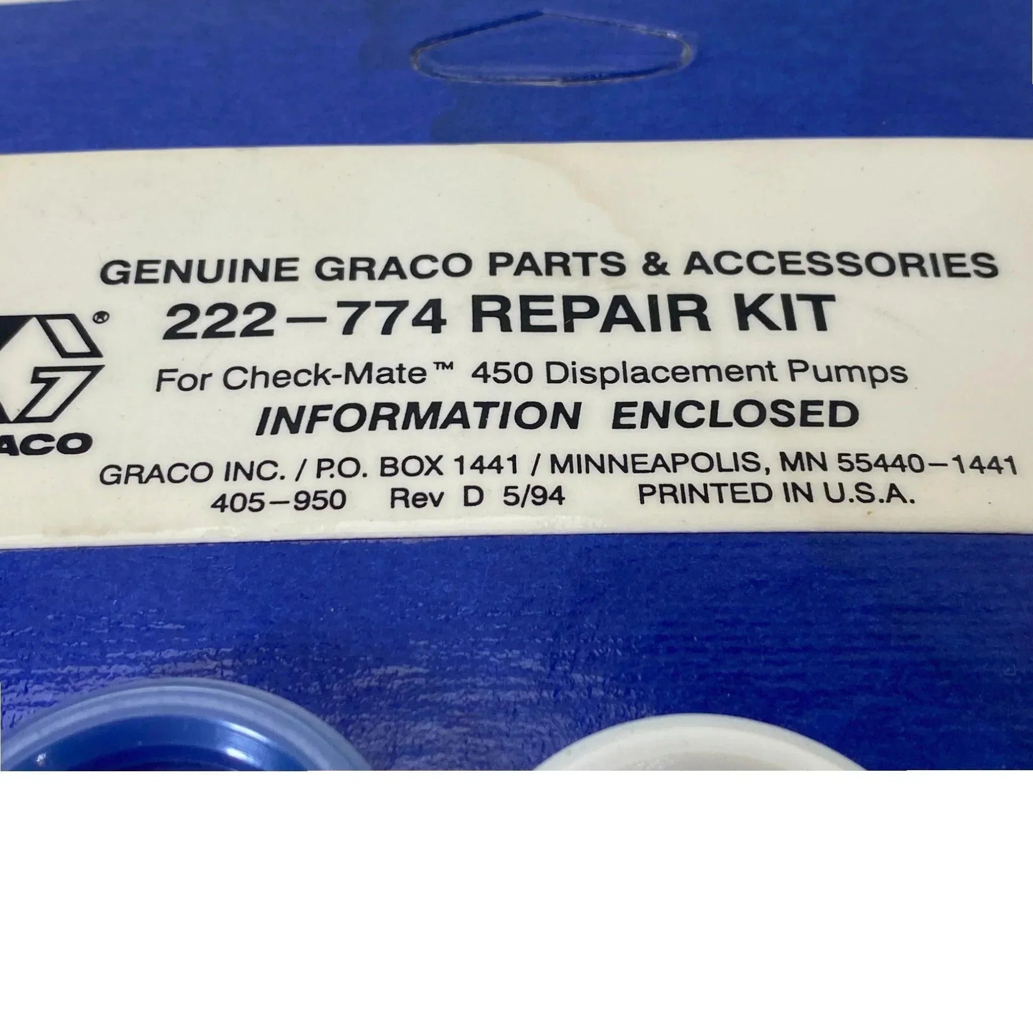 222774 Genuine Graco Pump Seal Repair Kit