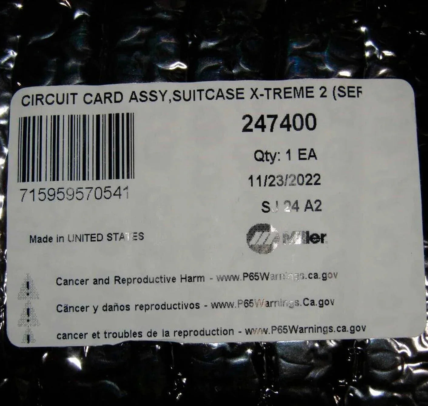 247400 Miller Circuit Card Assembly Suitcase X-Treme 2