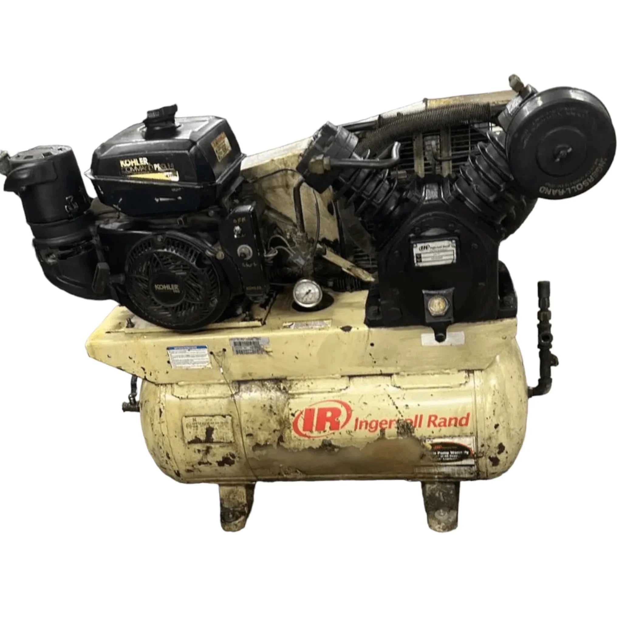 2475F14G Ingersoll Rand Kohler Engine 14Hp Gas Drive Air Compressor Used
