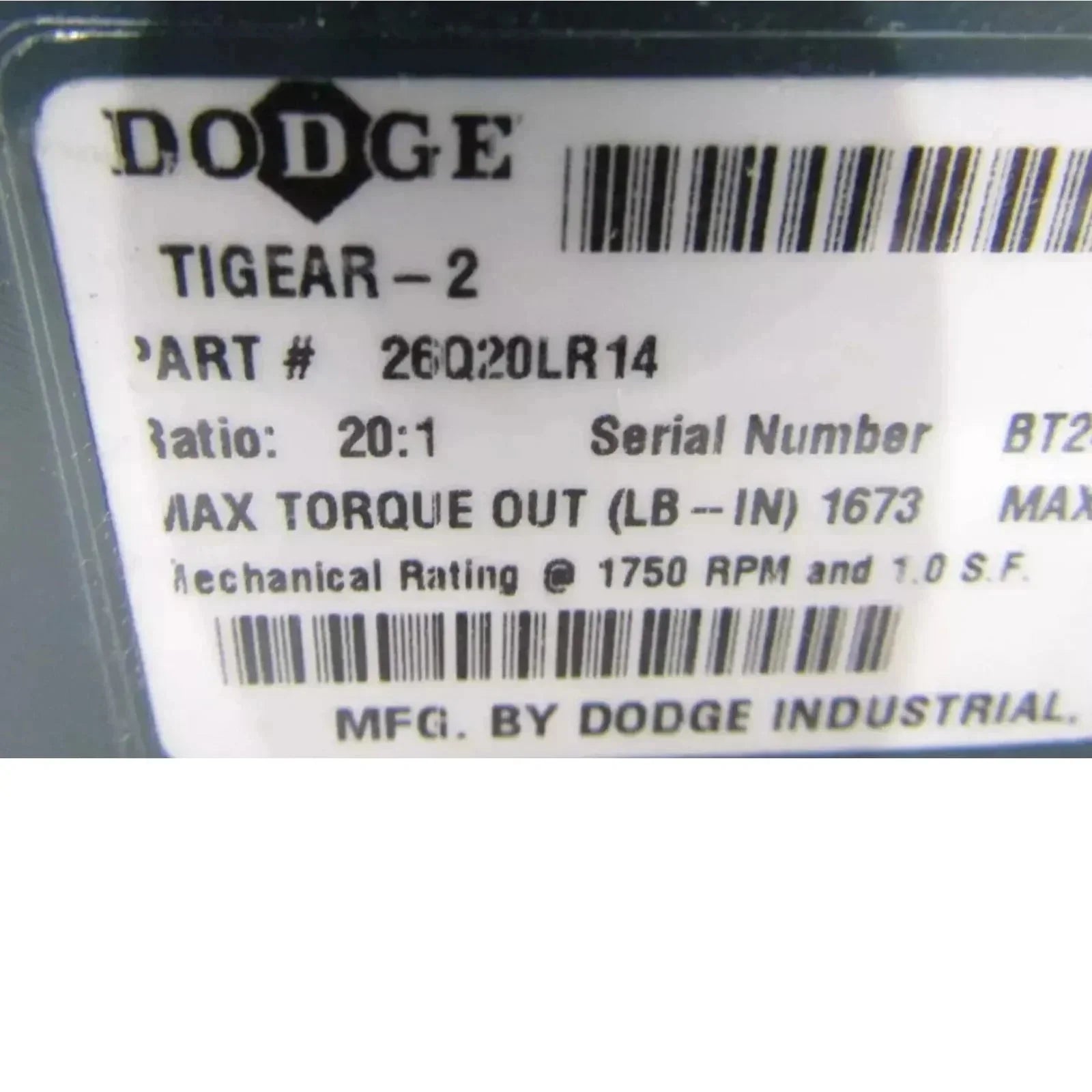 26Q20LR14 Genuine Dodge Tigear-2 Reducer
