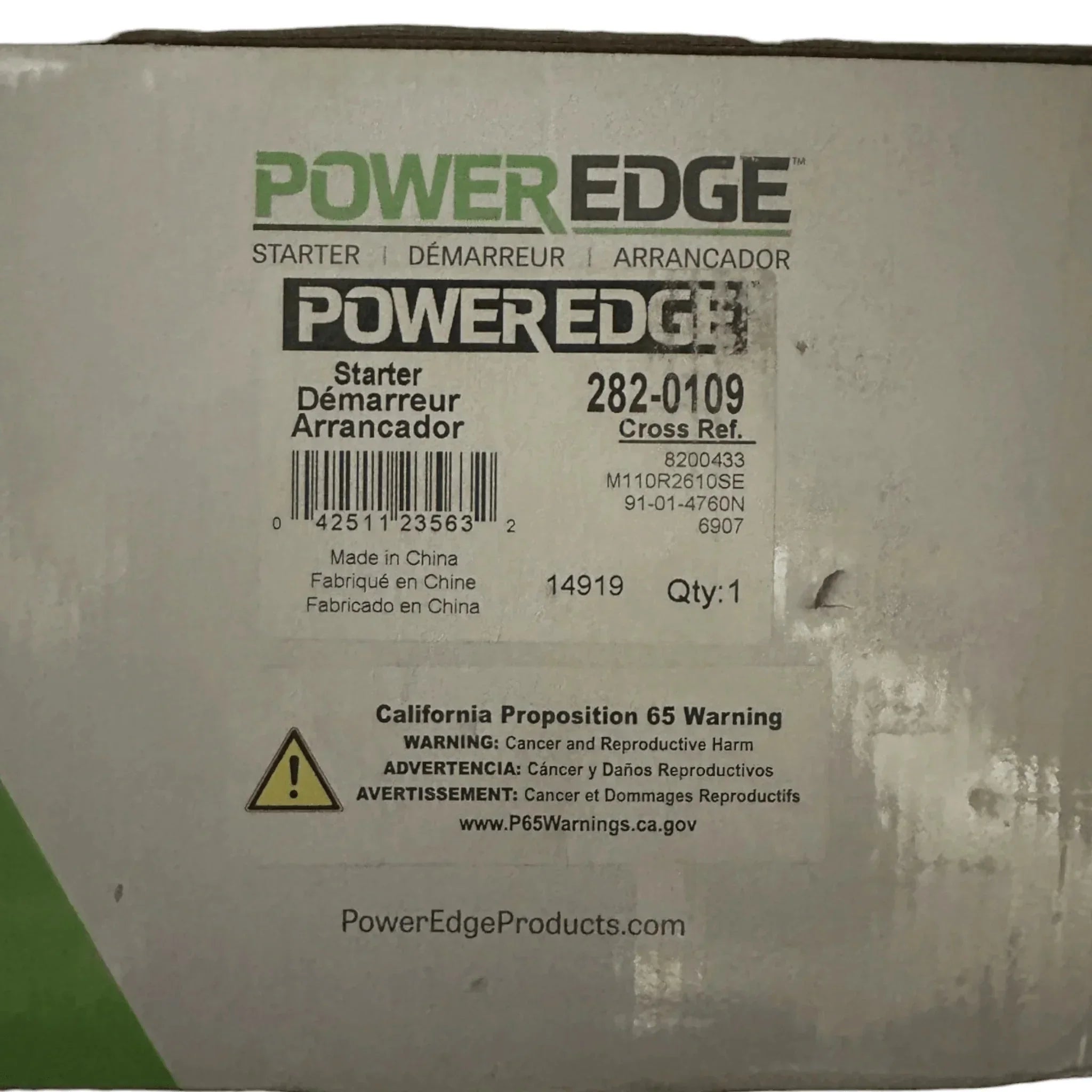 282-0109 Poweredge Starter Motor 39PE 12V