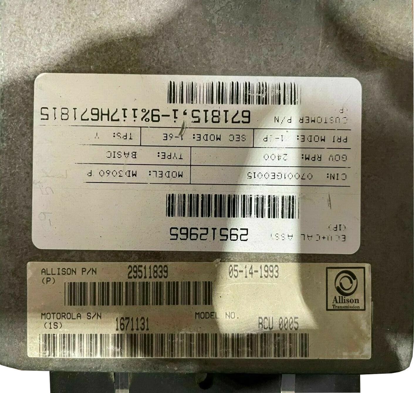 29511839 Genuine Allison Transmission Ecu Max