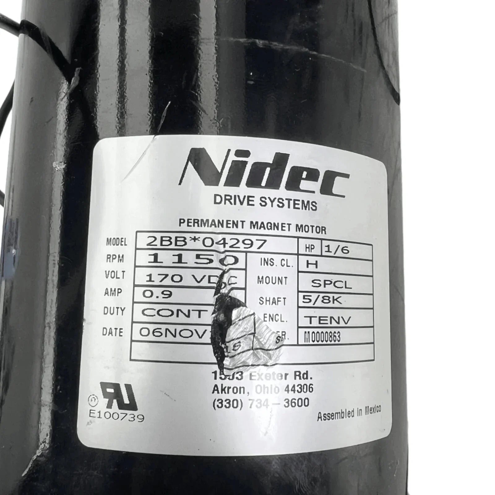 2BB04297 Genuine Nidec Permanent Magnet Motor