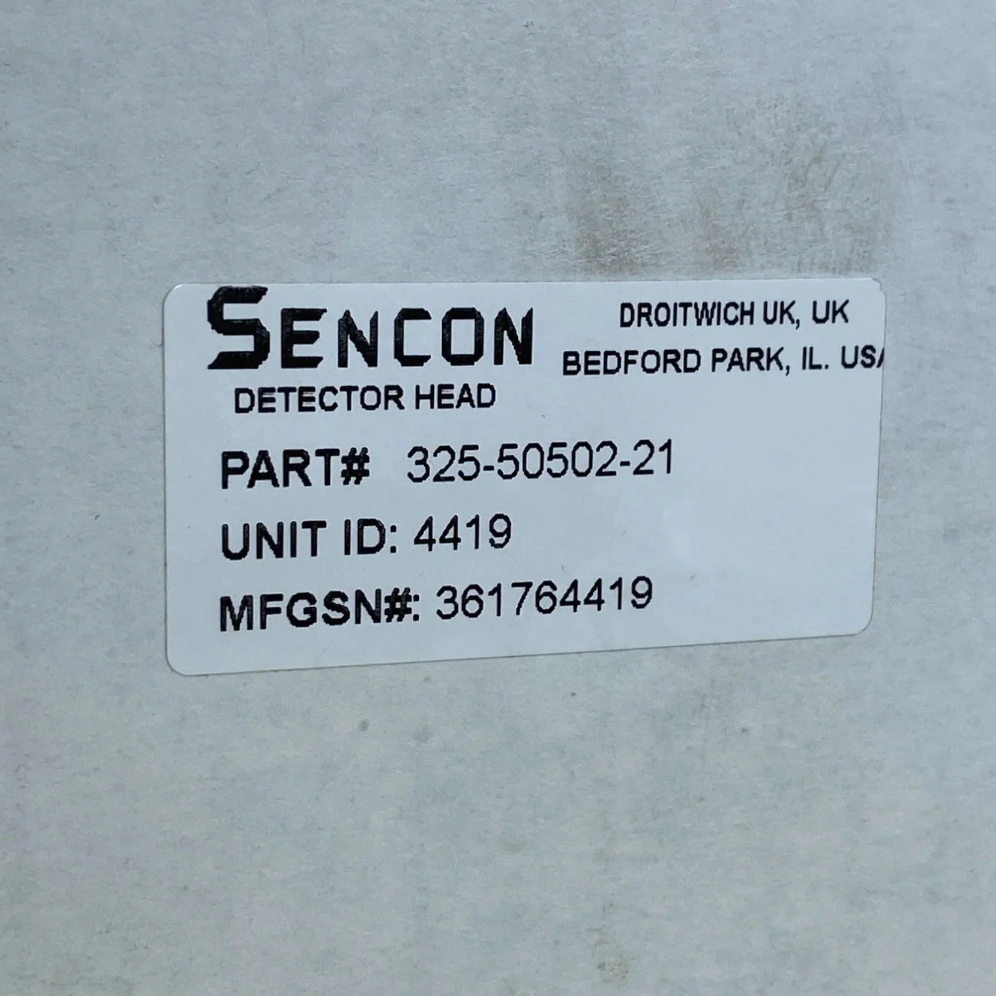 3255050221 Genuine Sencon Detector Head