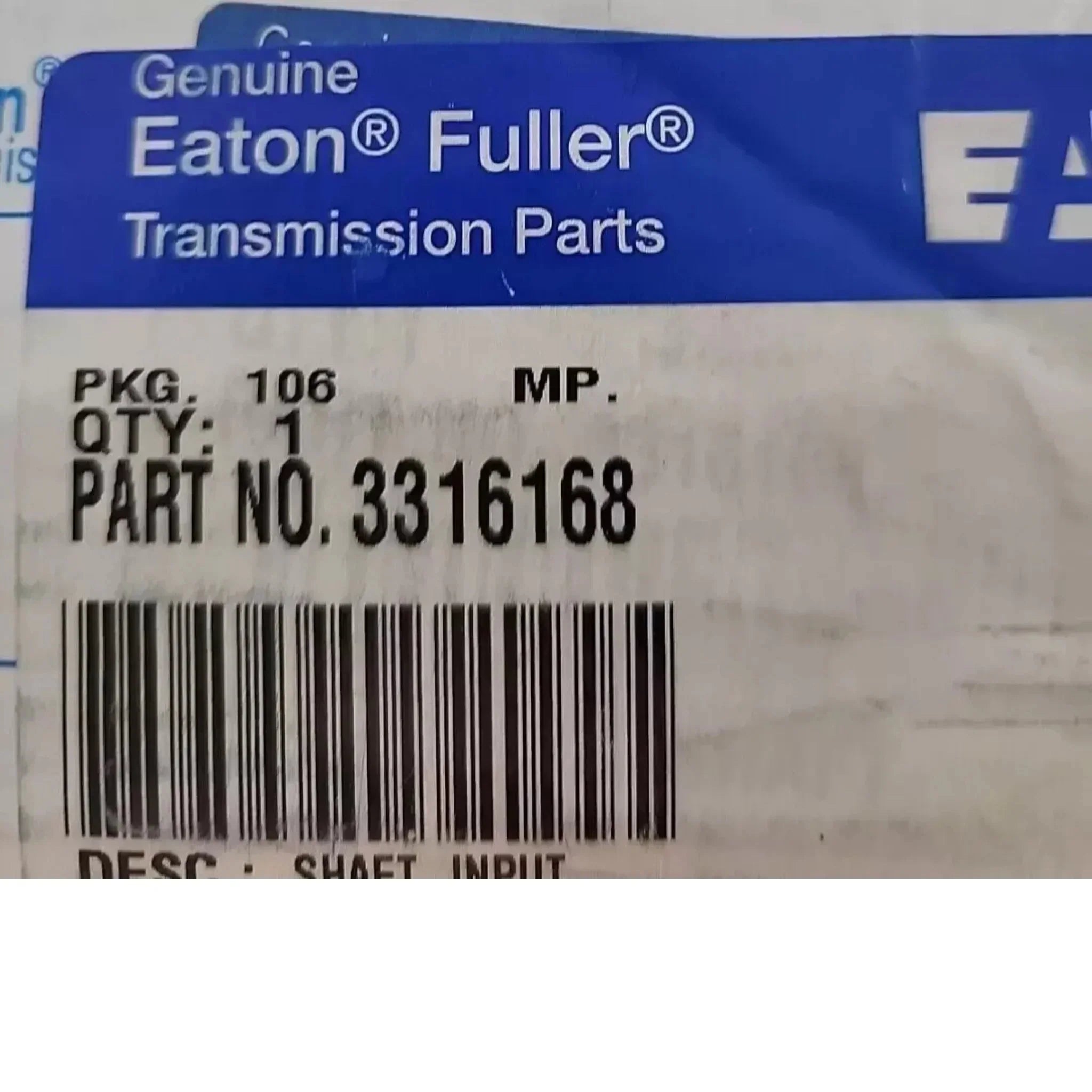 3316168 Genuine Eaton Transmission Input Shaft
