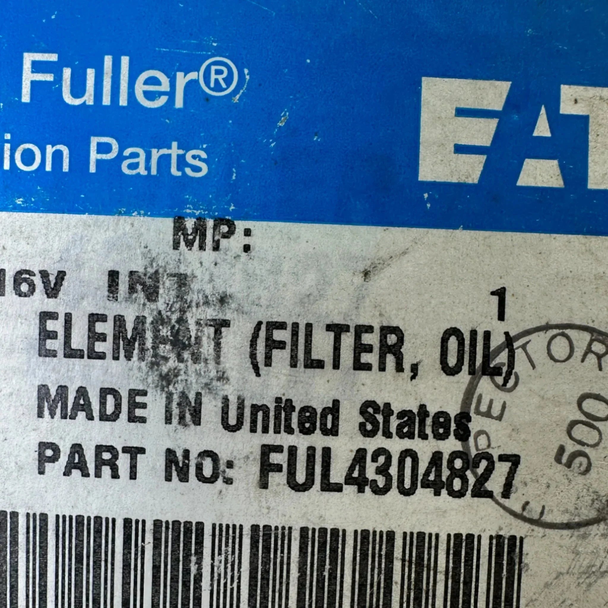 FUL4304827 Genuine Fuller Oil Filter