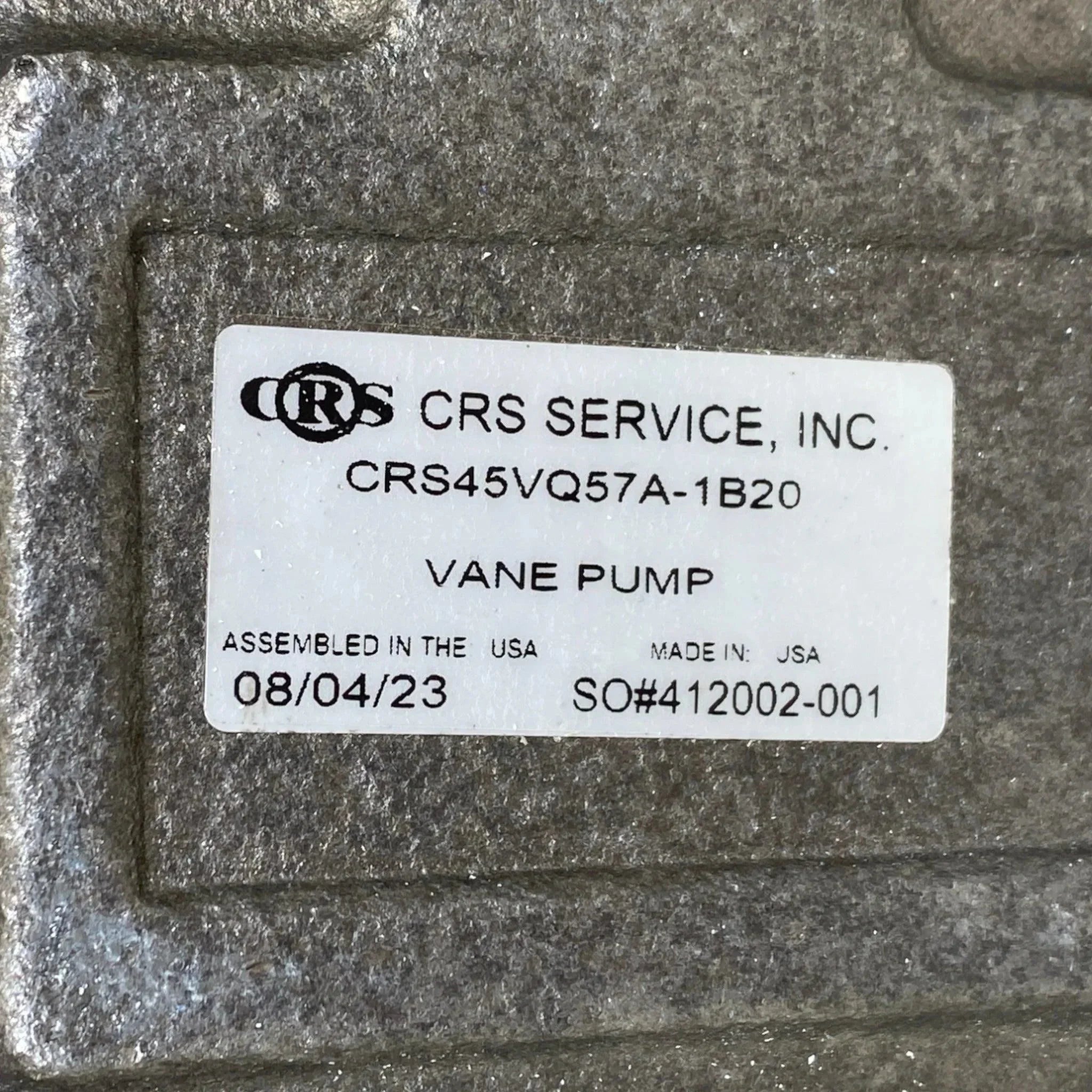 45VQ57A-1B20 CRS Vane Pump