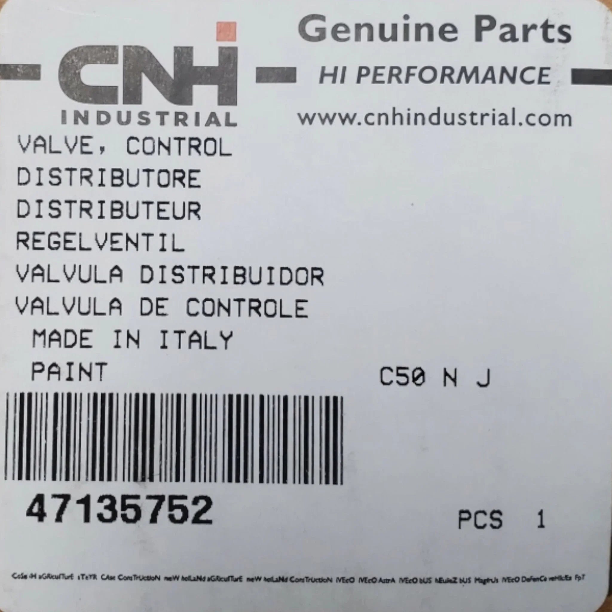 47135752 CNH Control Valve