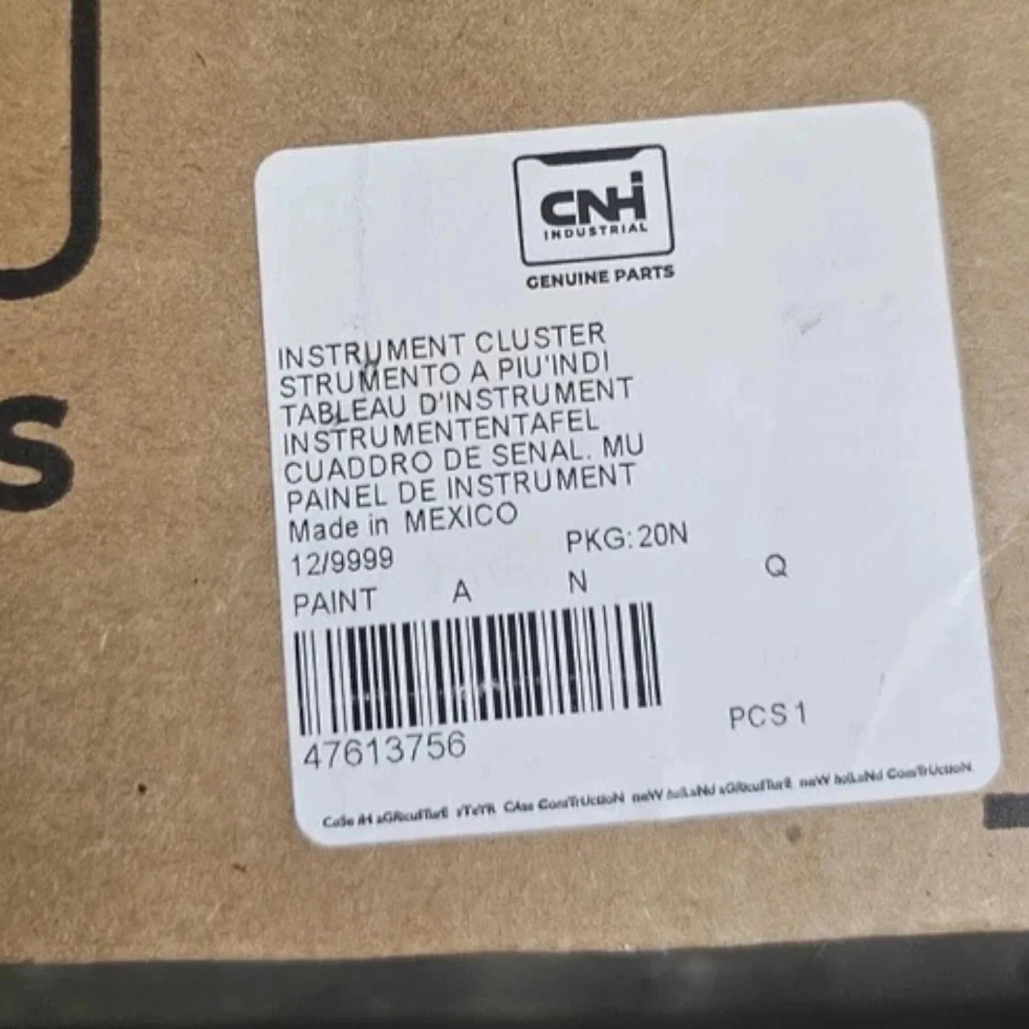 47613756 Genuine CNH Instrument Cluster
