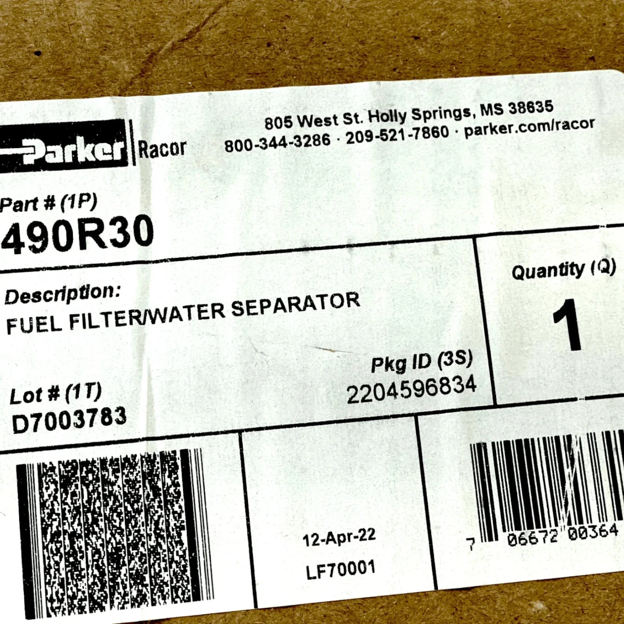 Parker R90P Genuine Parker Fuel Filter Water Separator