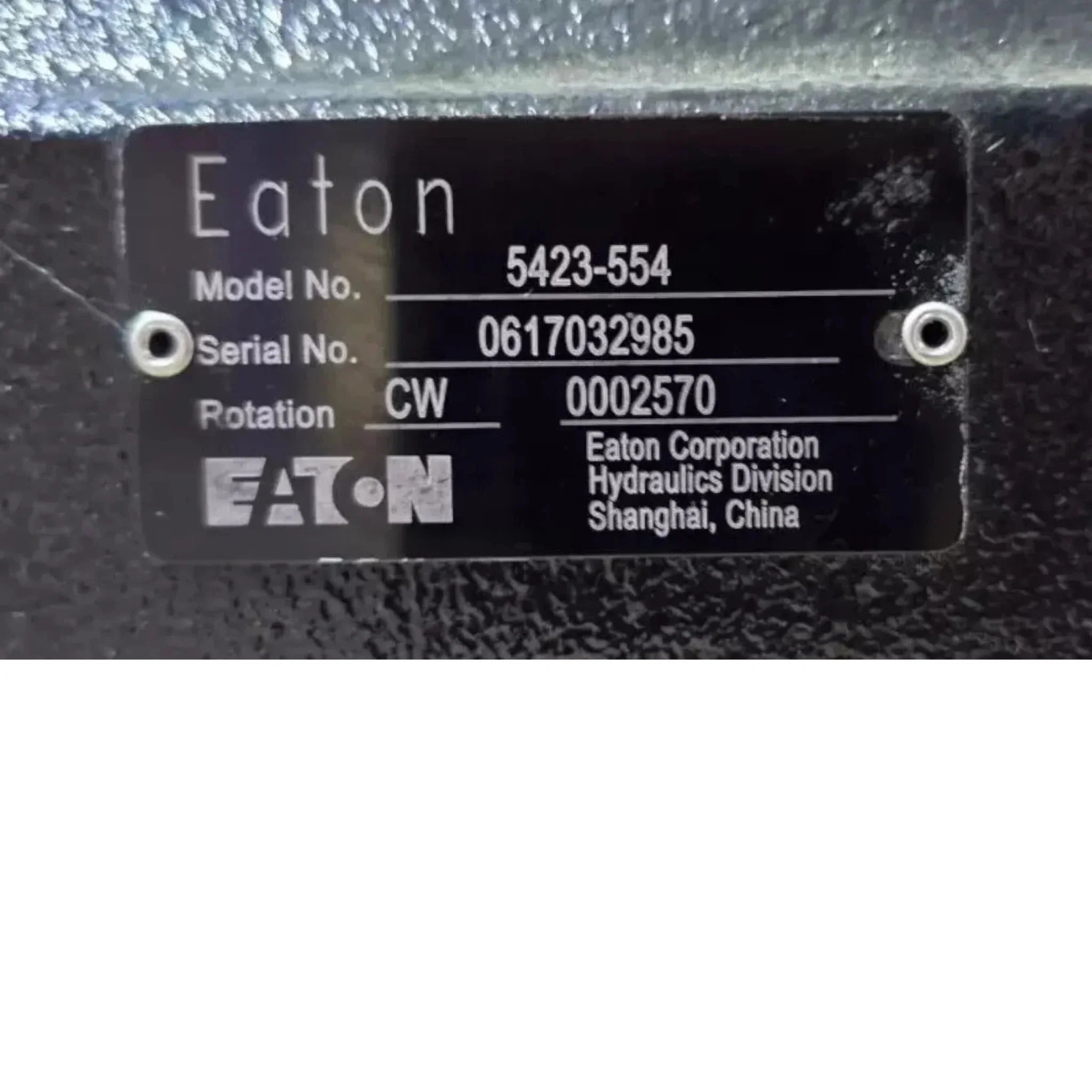 5423-554 Genuine Eaton Hydraulic Pump 1-1/2 Shaft