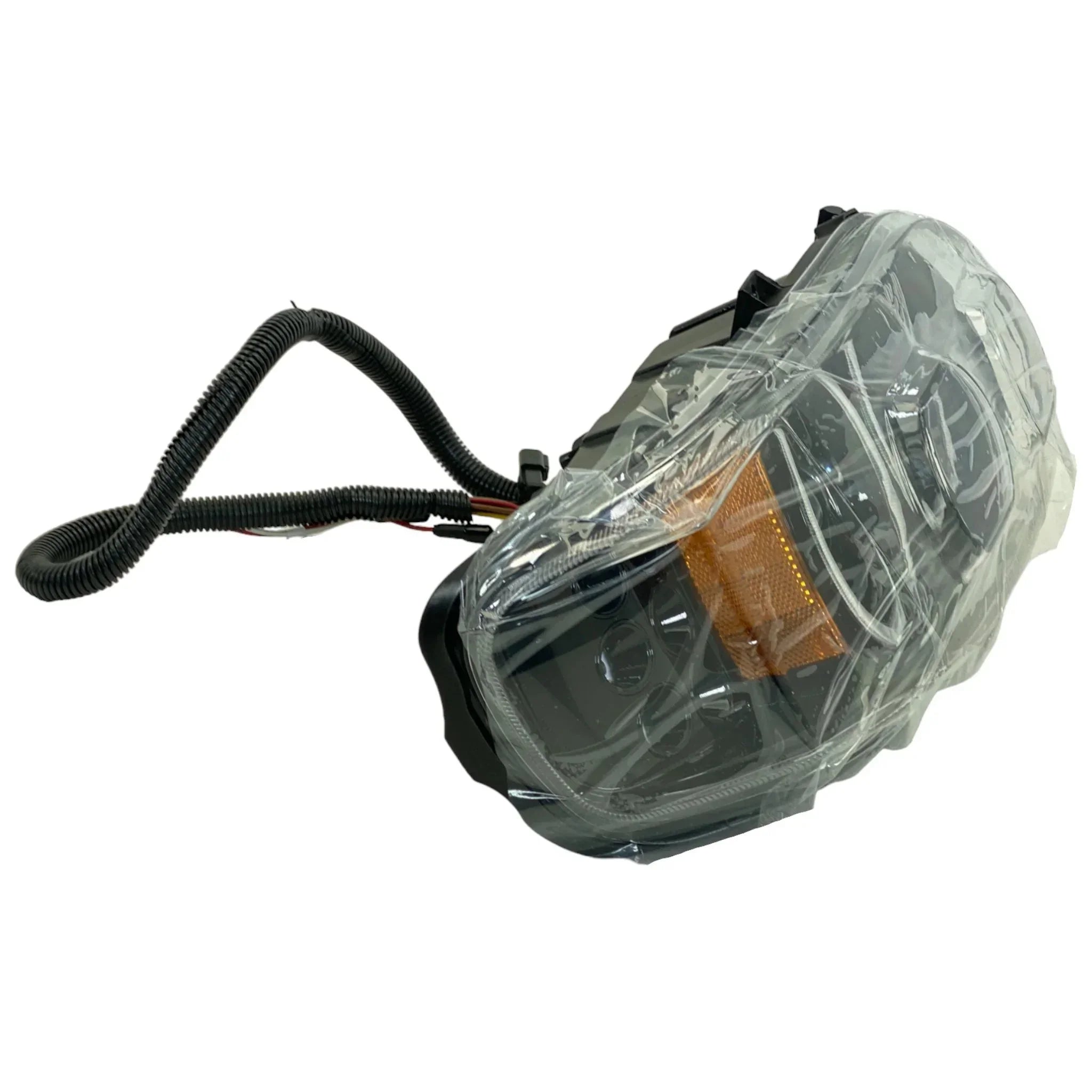 55661 Raney'S Right Blackout Projector Headlight With Halo Ring For Peterbilt