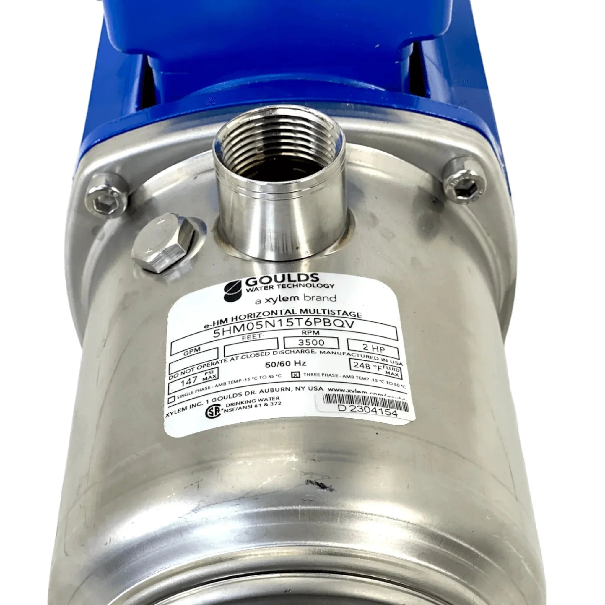 5HM05N15T6PBQV Goulds Multi-Stage Centrifugal Electric Pump