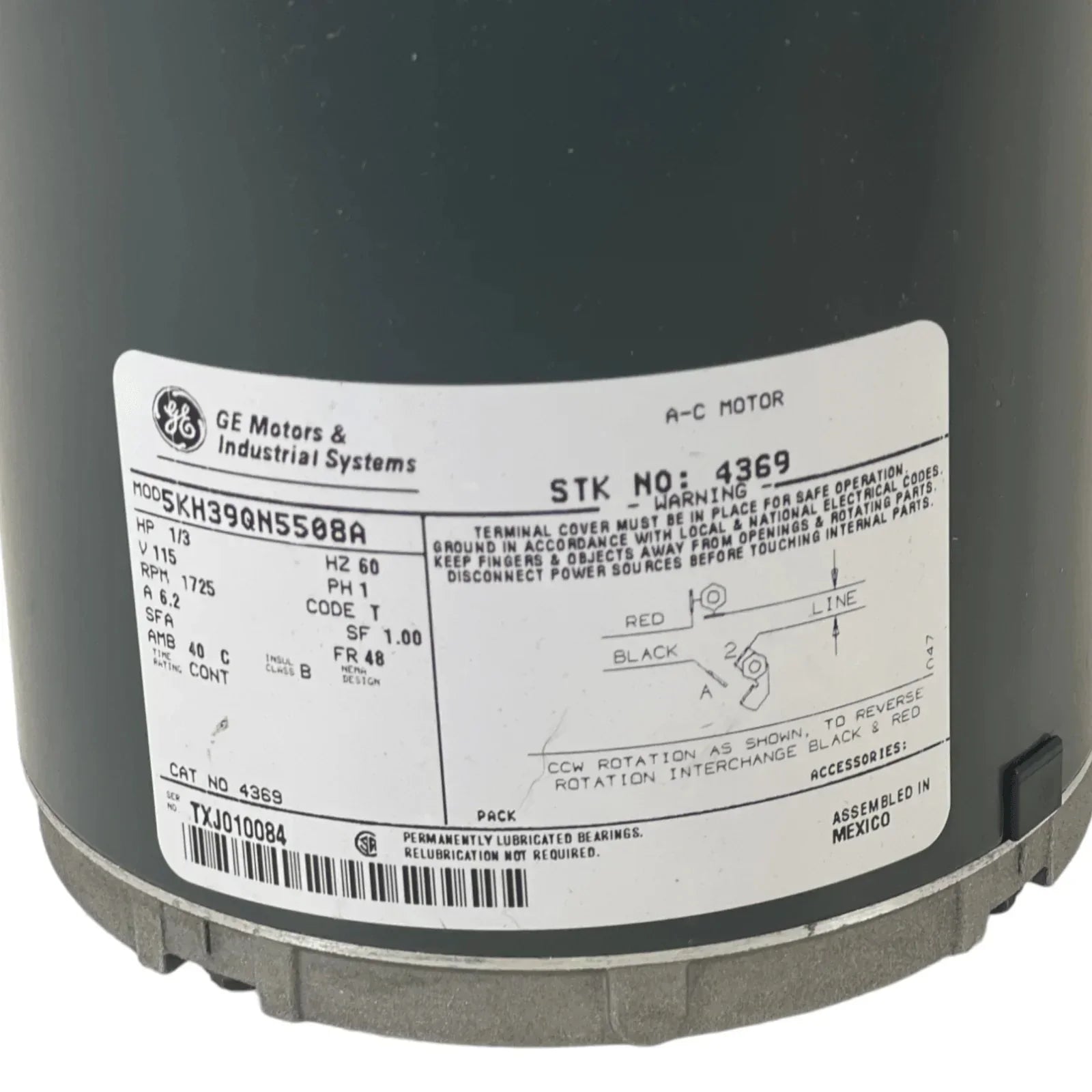 5KH39QN5508A GE Motors Blower Motor 115V