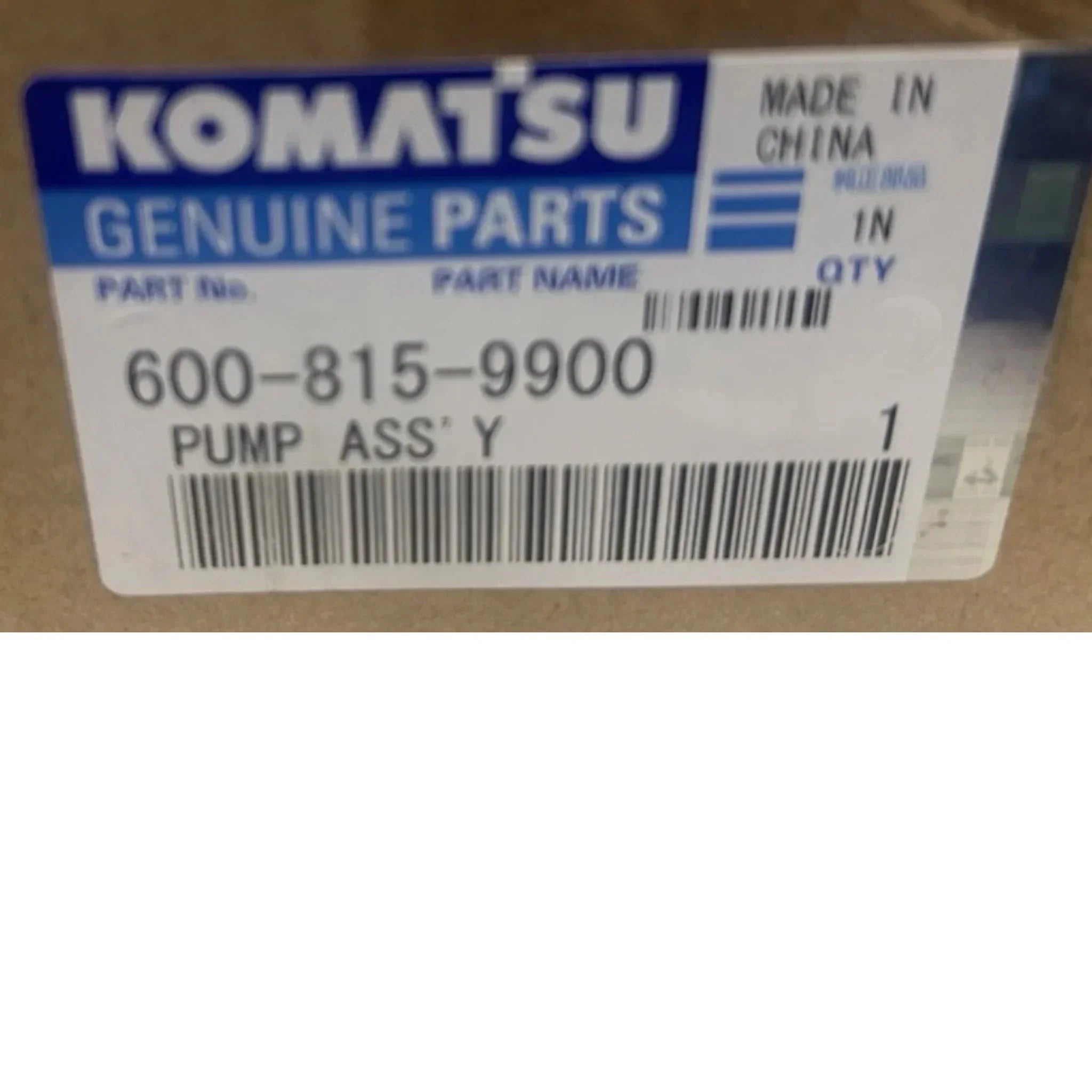 600-815-9900 Komatsu Pump Assembly
