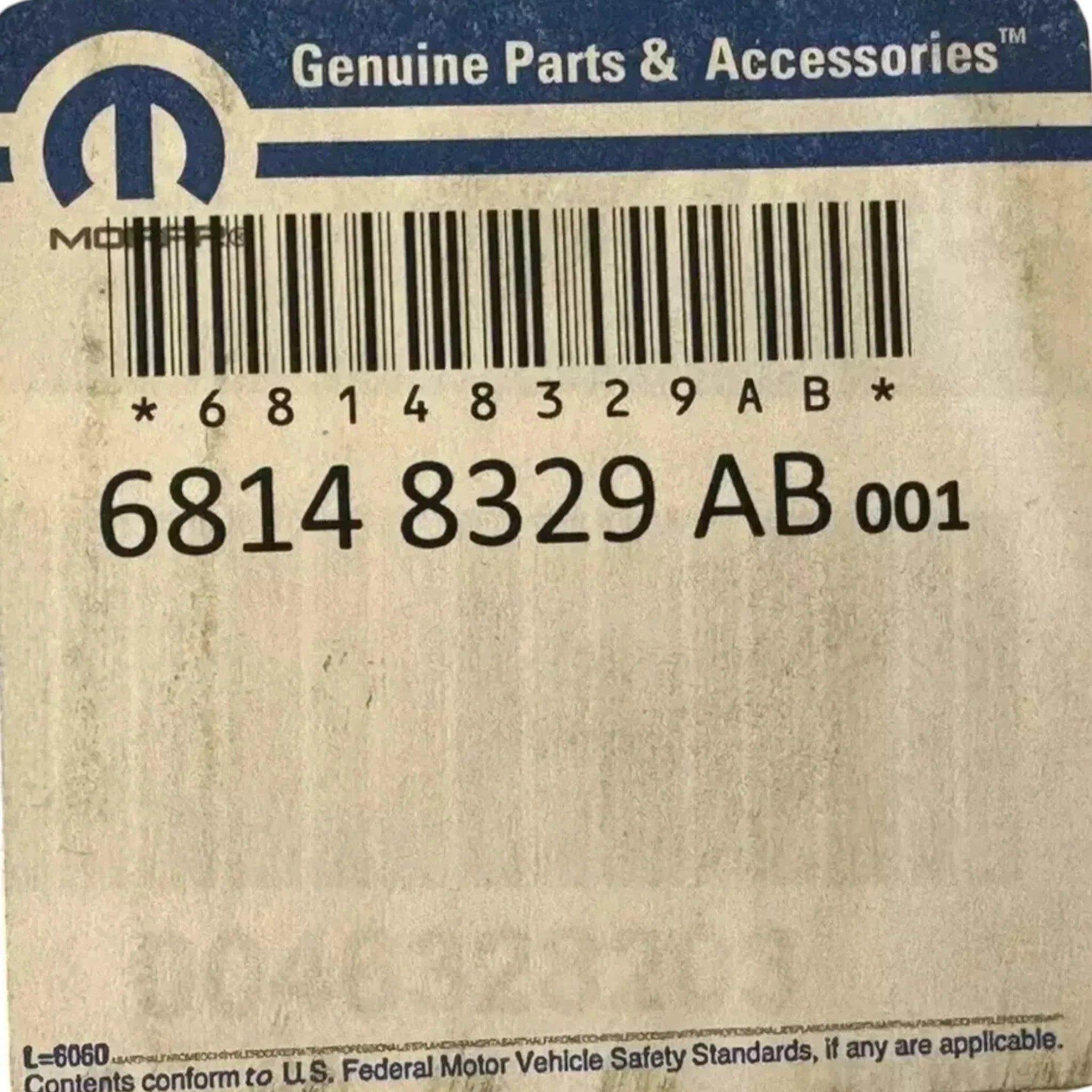 68148329AA Genuine Mopar Fuel Rail