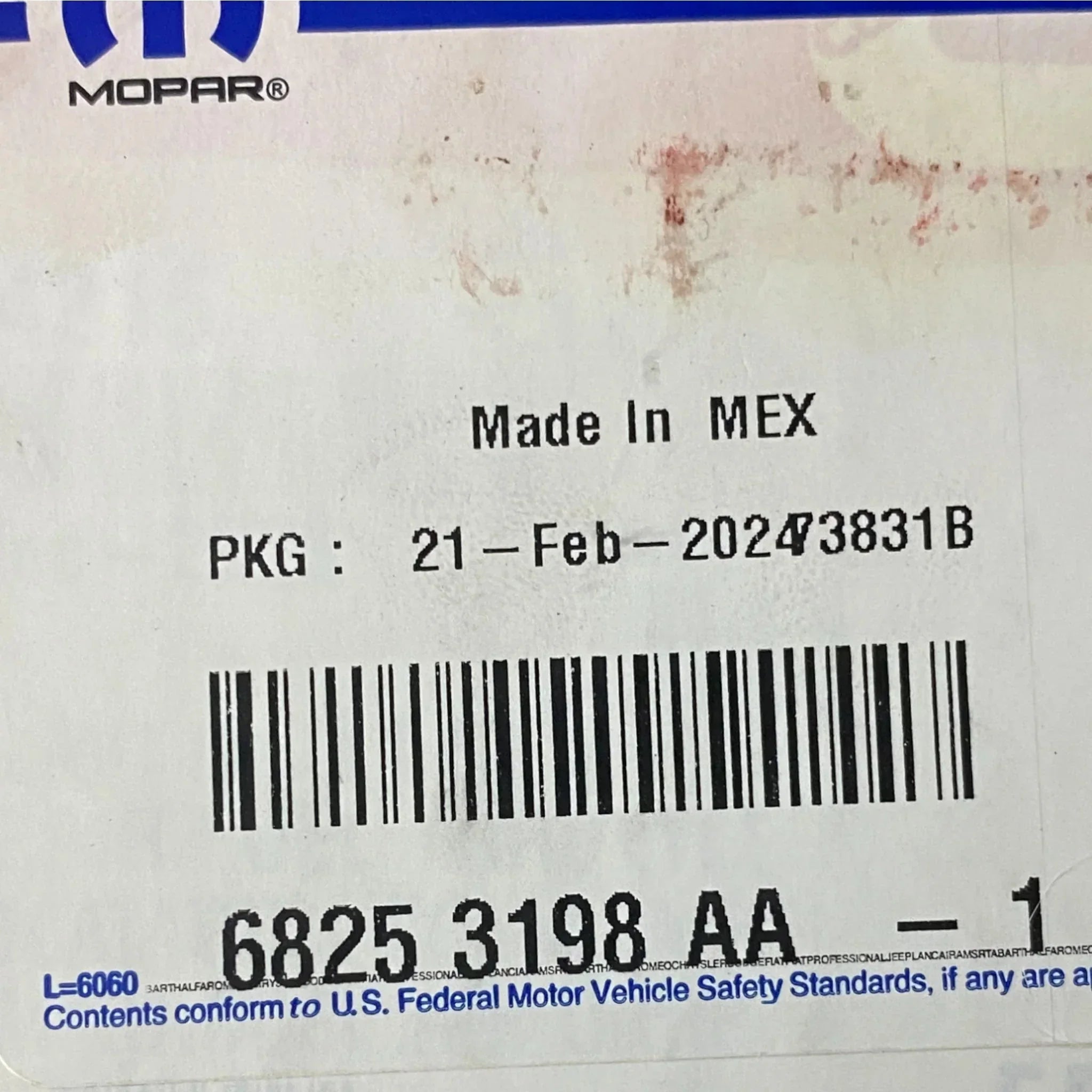 68067161AA Genuine Mopar Intake Throttle Valve