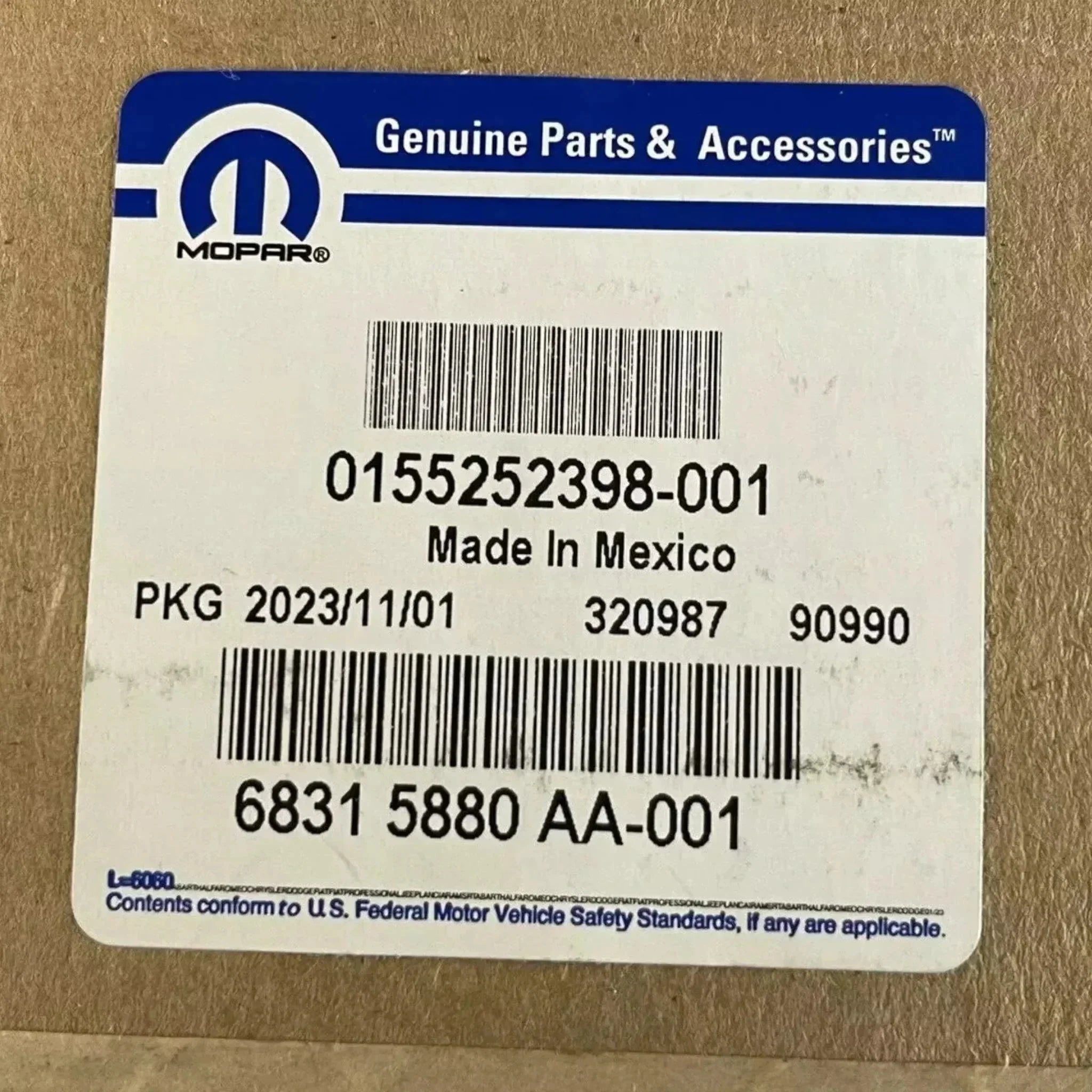 68315880AA Genuine Mopar Transmission Control Module