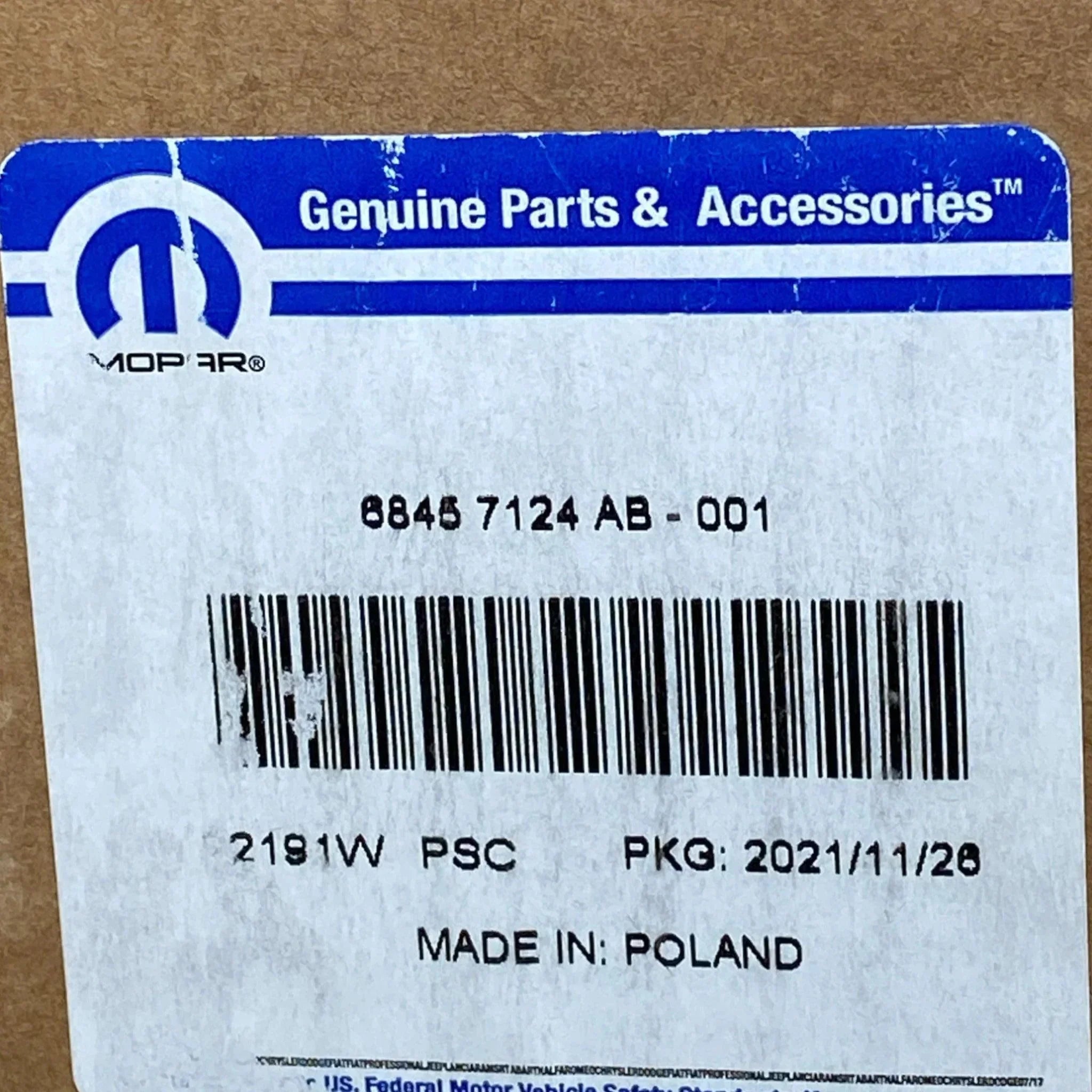 68457124AB Genuine Mopar DEF Diesel Exhaust Fluid Pump