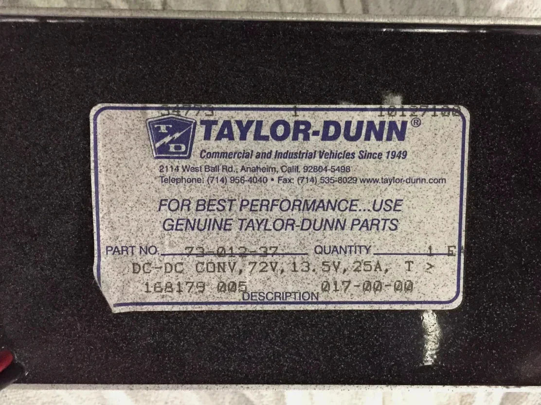 73-012-37 Taylor Dunn Dc/Dc Converter