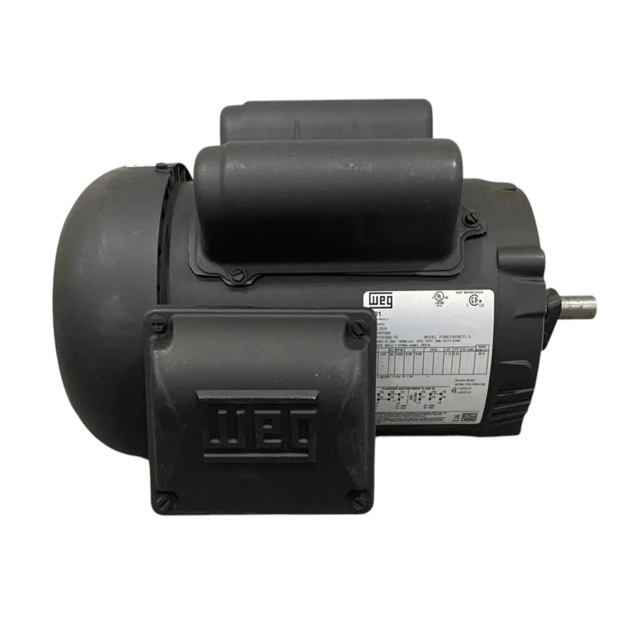 756ES1B56CFL-S Weg Single Phase General Purpose Motor 3/4 HP 3500 RPM