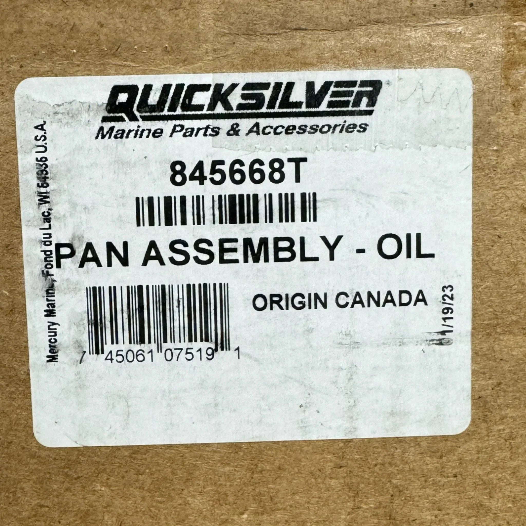 18-0614 Genuine Mercury Oil Pan