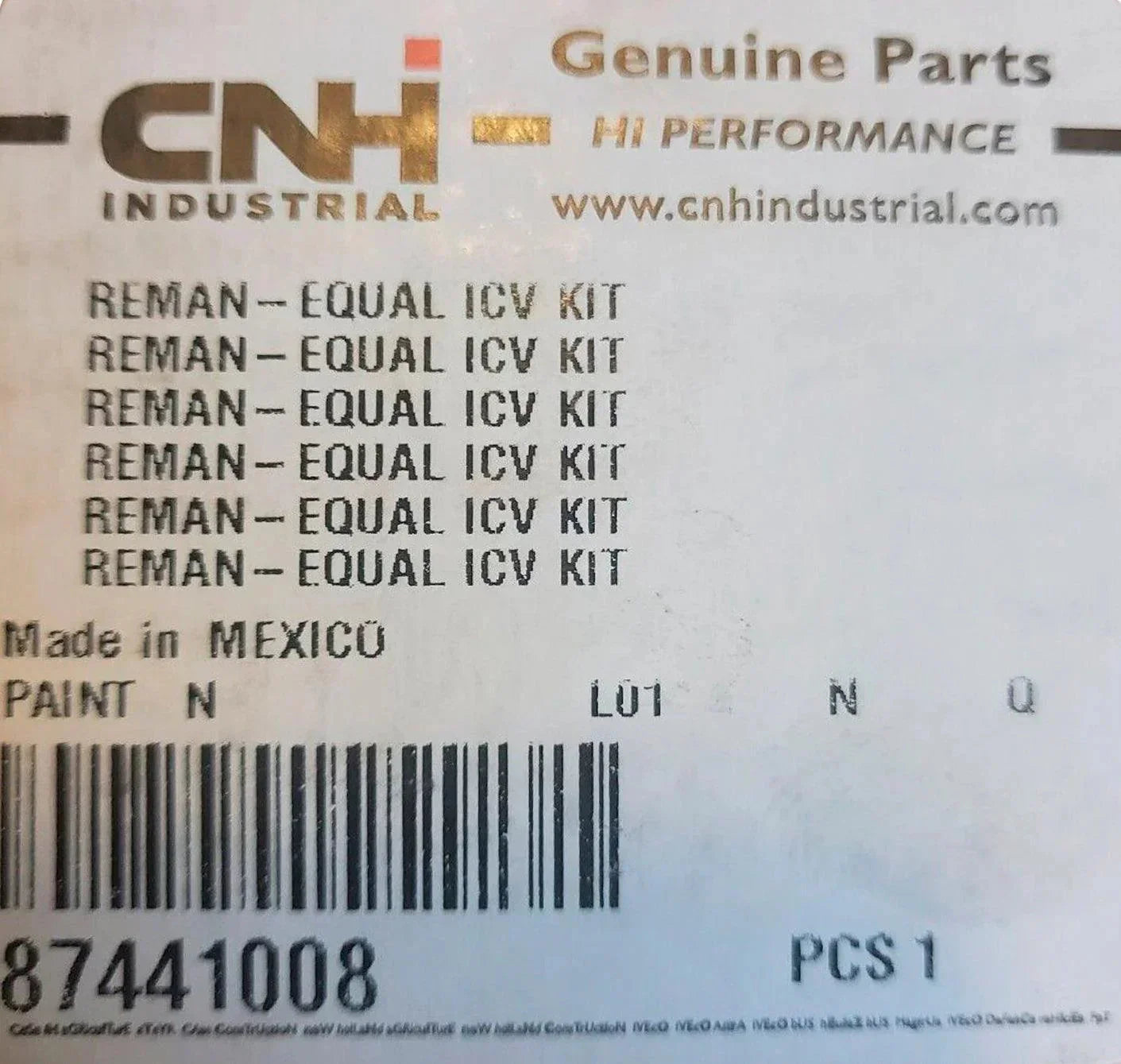 87774933 Genuine New Holland Caps Equalizer Icv Kit