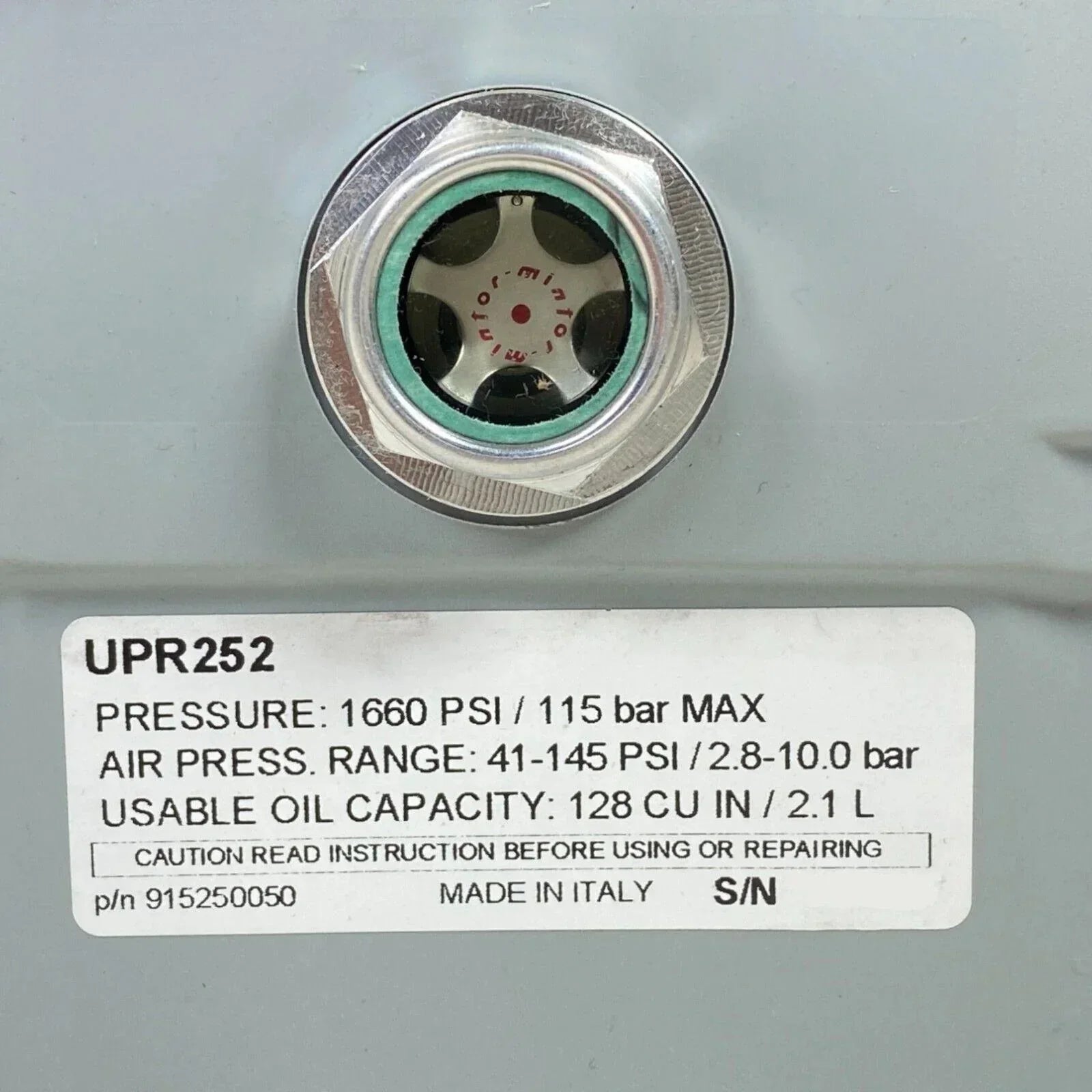 915250050 Bell S.R.L UPR252 Pneumatic Hydraulic Pump With Remote Control