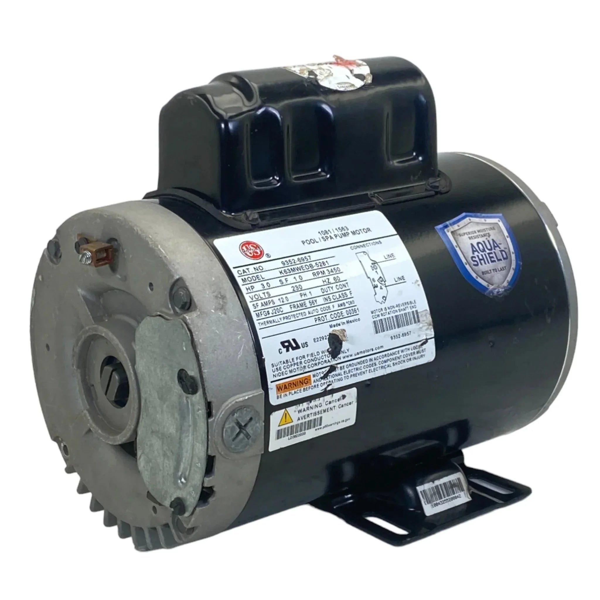 9352-6957 Us Motors Spa Motor K63Mwedb-5281 Model