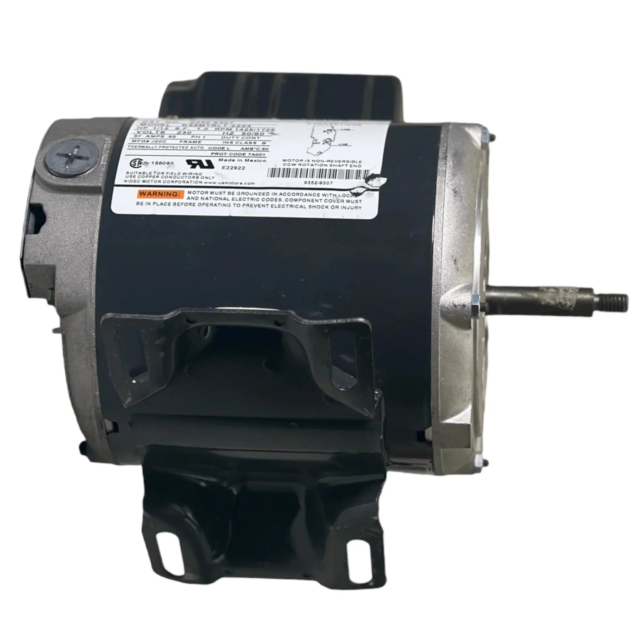 9352-9307 Us Motors Spa Motor K55Myrlt-2224 Model