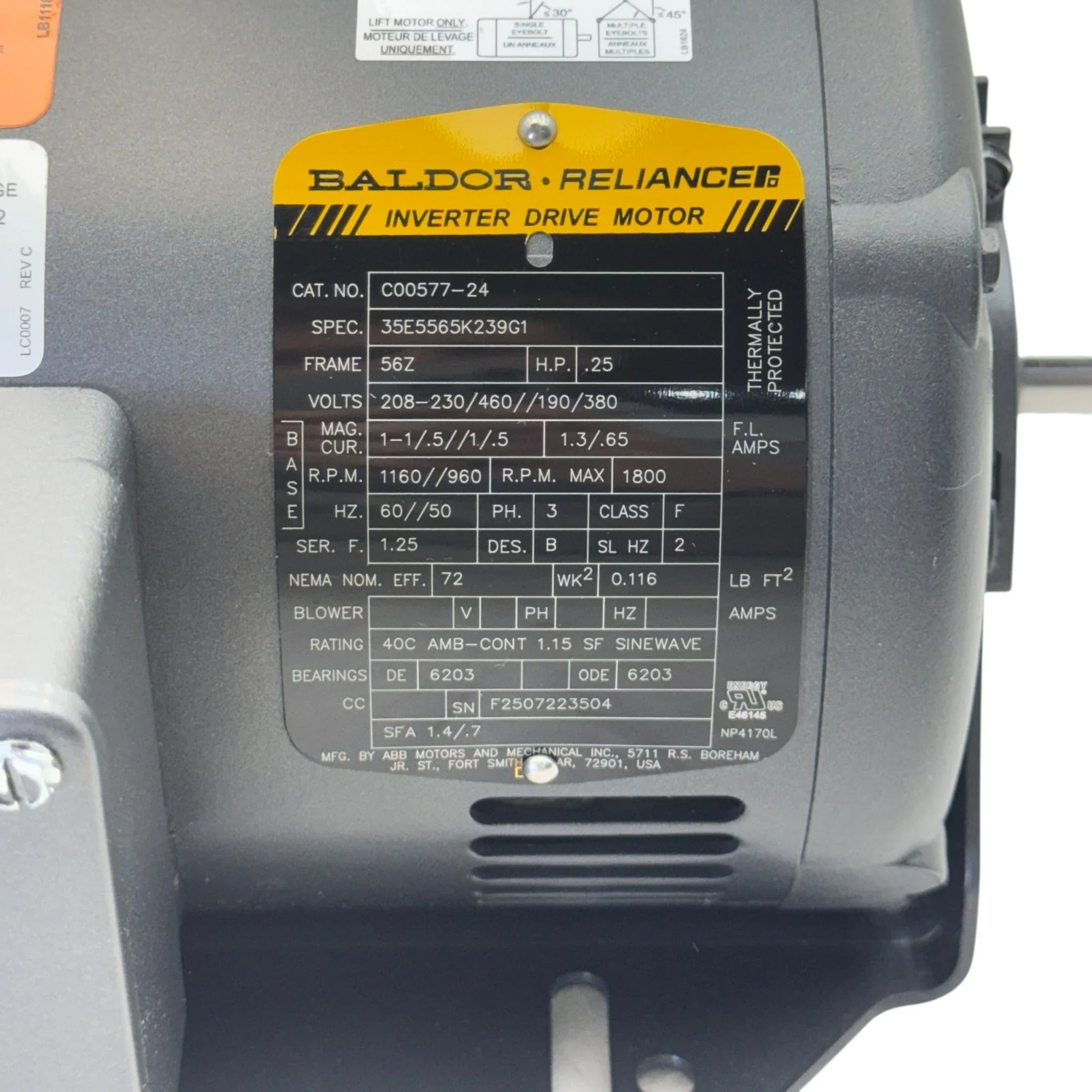 C00577-24 Baldor Inverter Drive Motor 208-230/460V