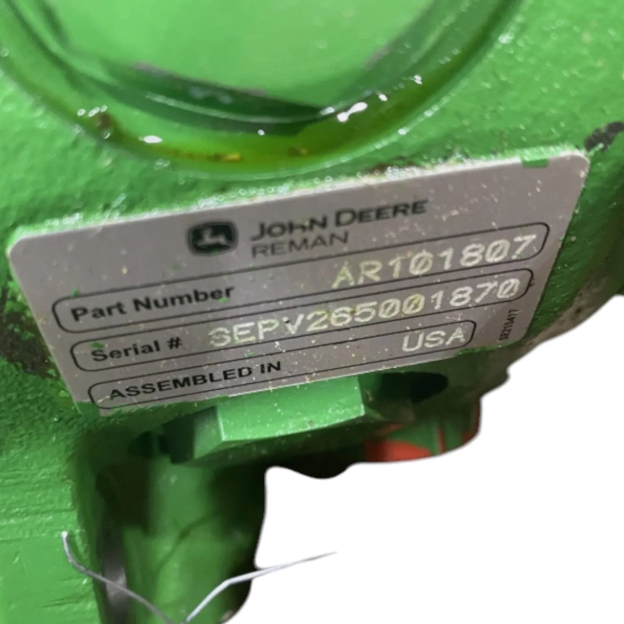 AR101807 John Deere Hydraulic Radial Piston Pump 50 cc/rev