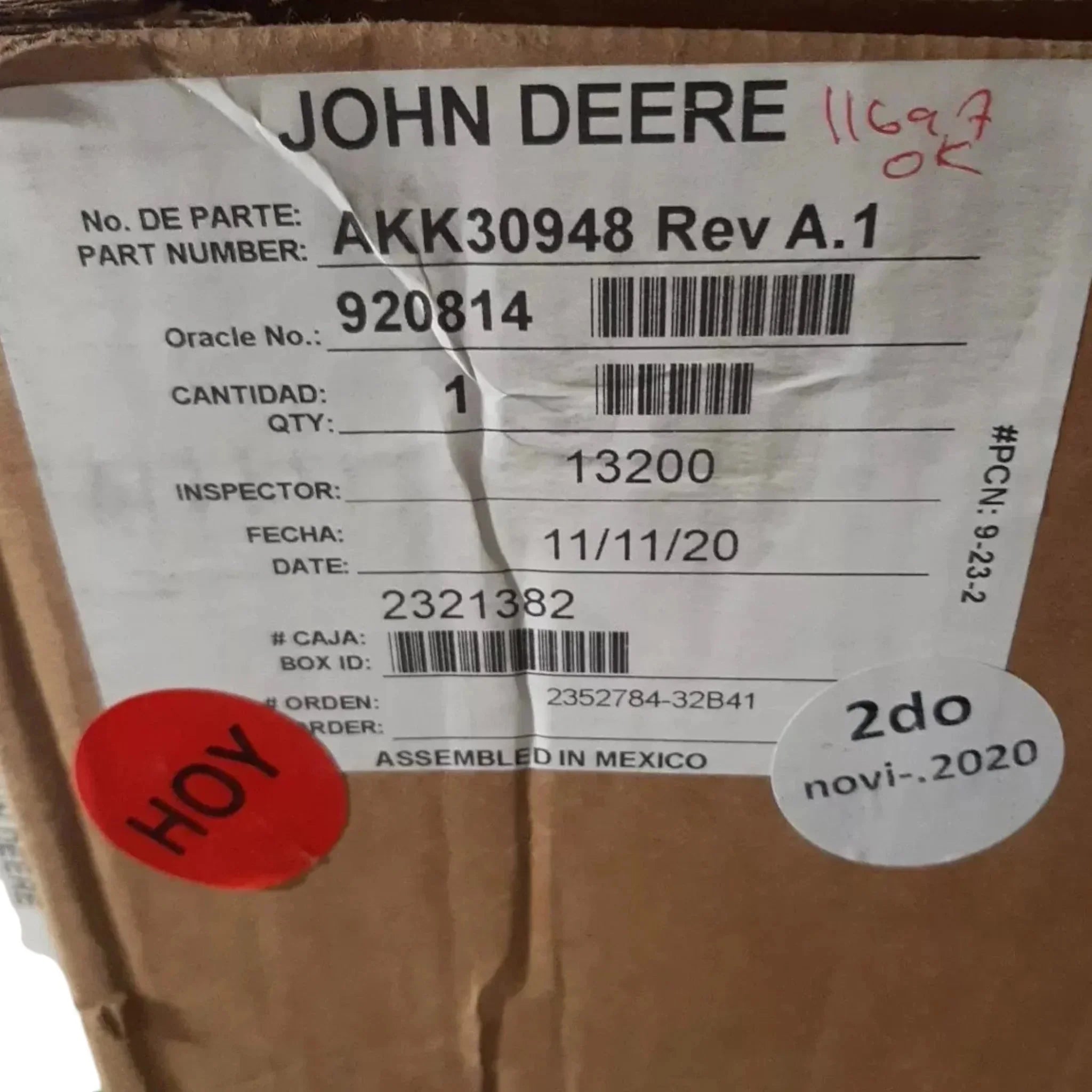AKK30948 John Deere Wiring Harness