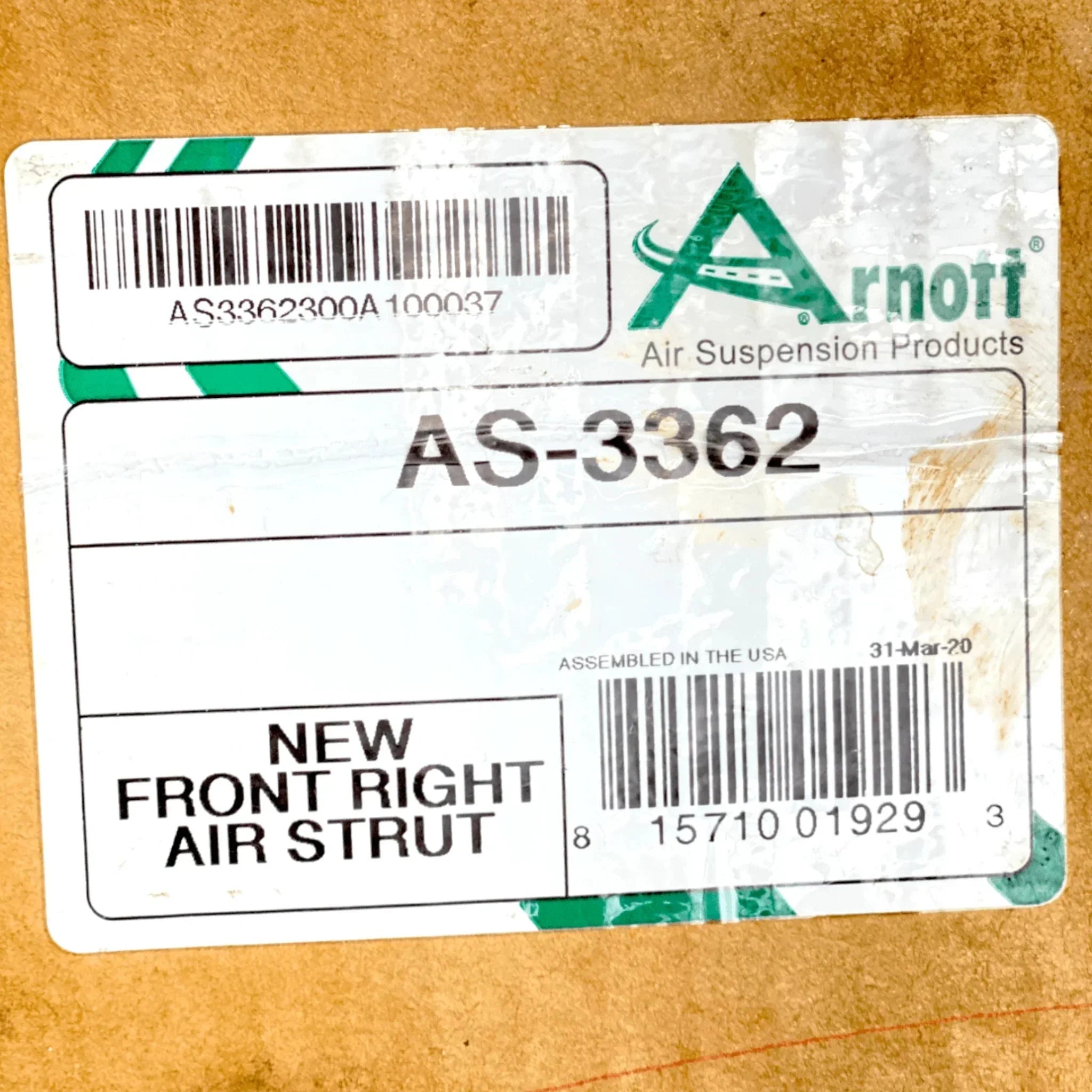 As-3362 Oem Arnott Air Suspension Strut For Range Rover Sport