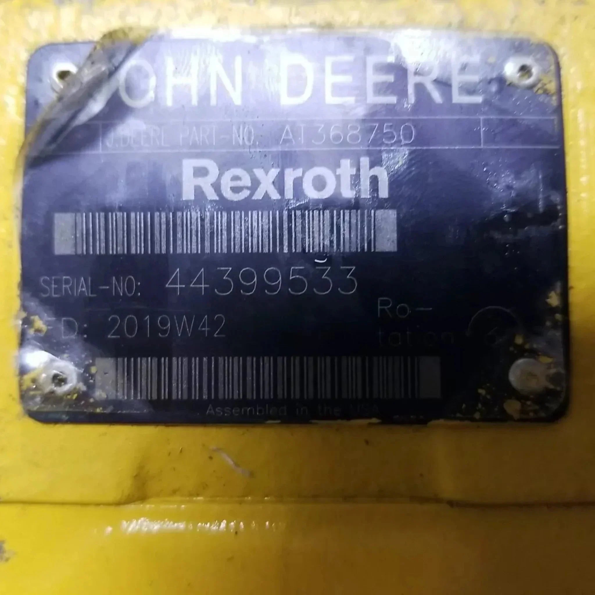 AT368750 Genuine John Deere Fan Drive Hydraulic Motor