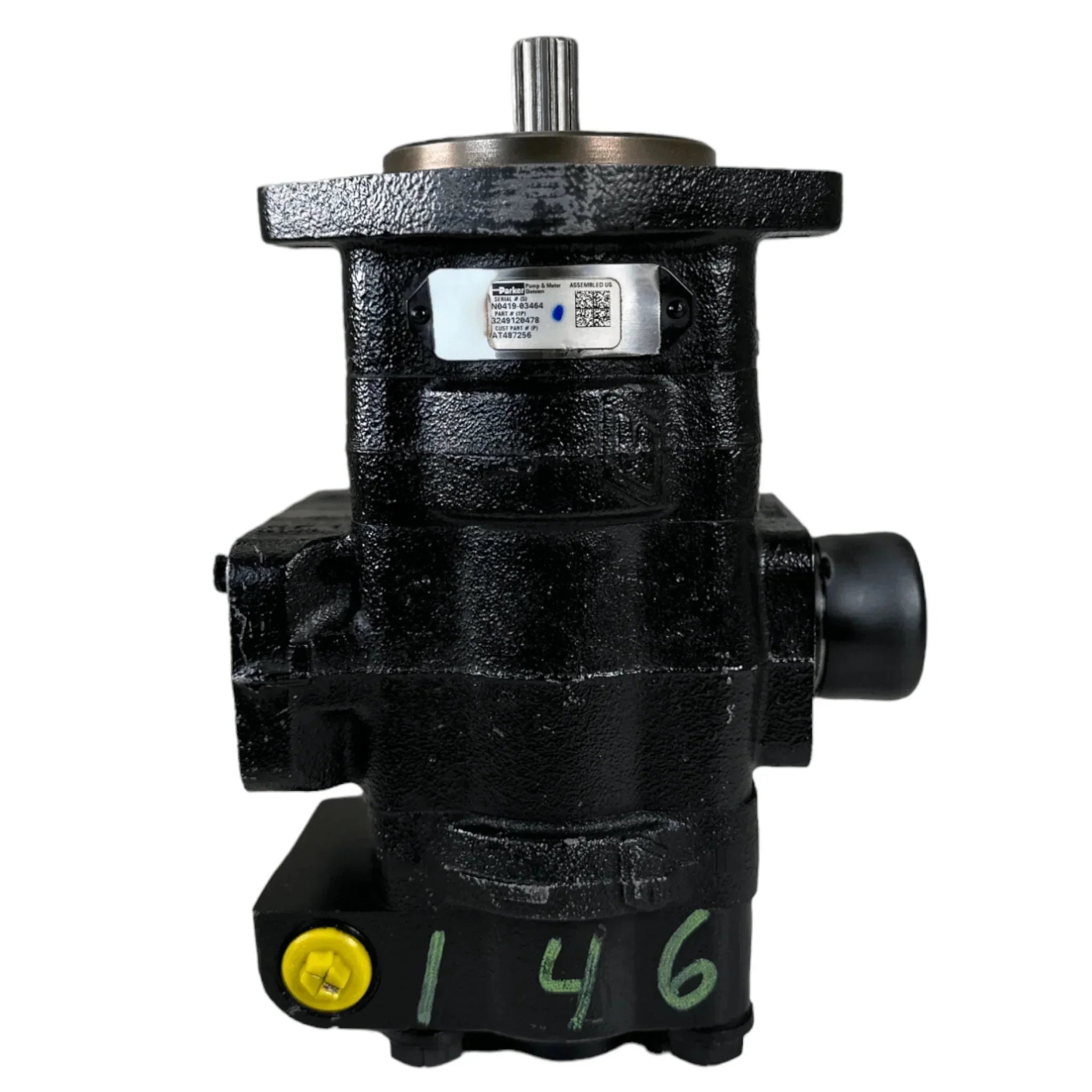 AT487256 Genuine Parker Hydraulic Gear Pump 39.5 cc/24.9 cc For John Deere