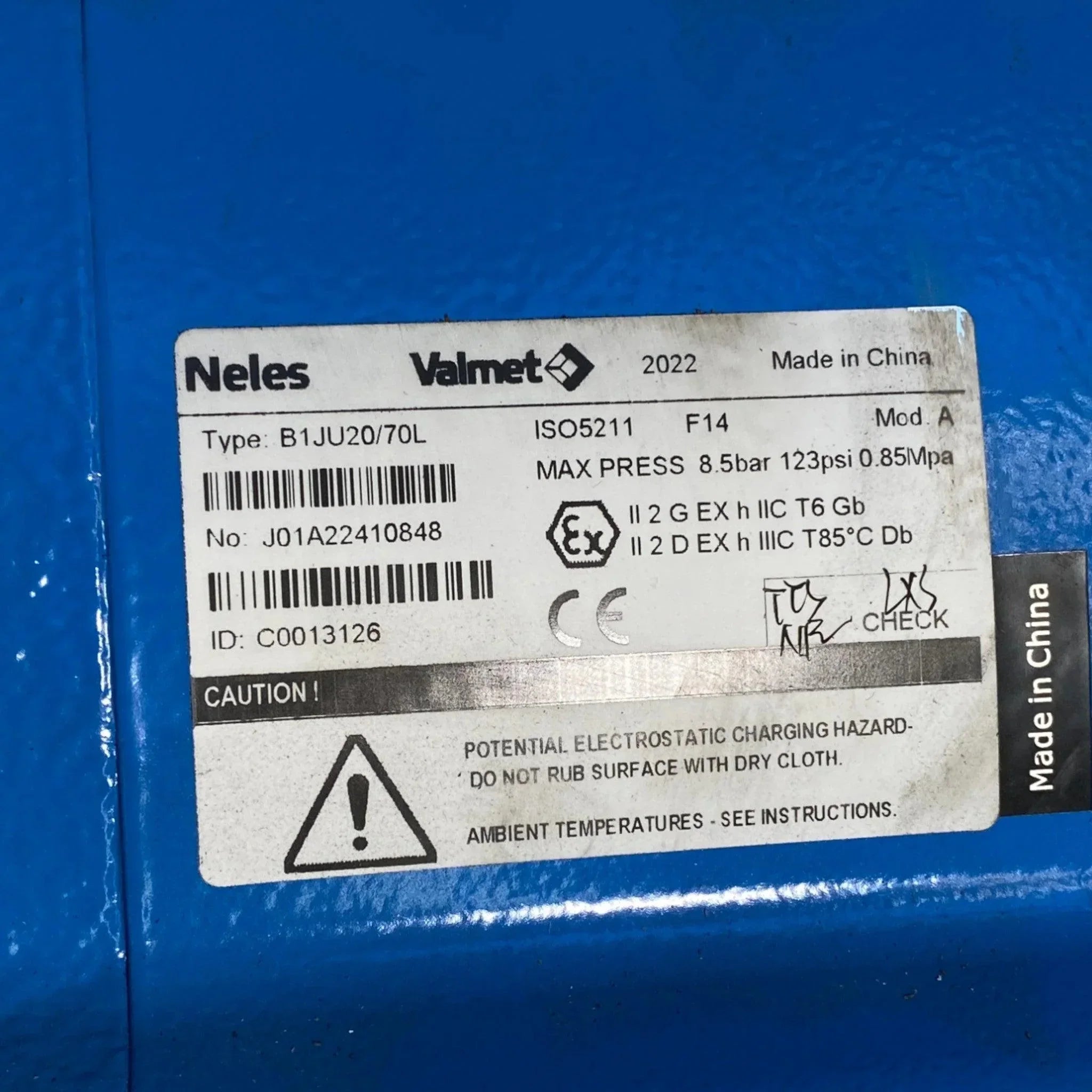 B1JU20/70L Neles Series B1 Pneumatic Actuator Spring Return
