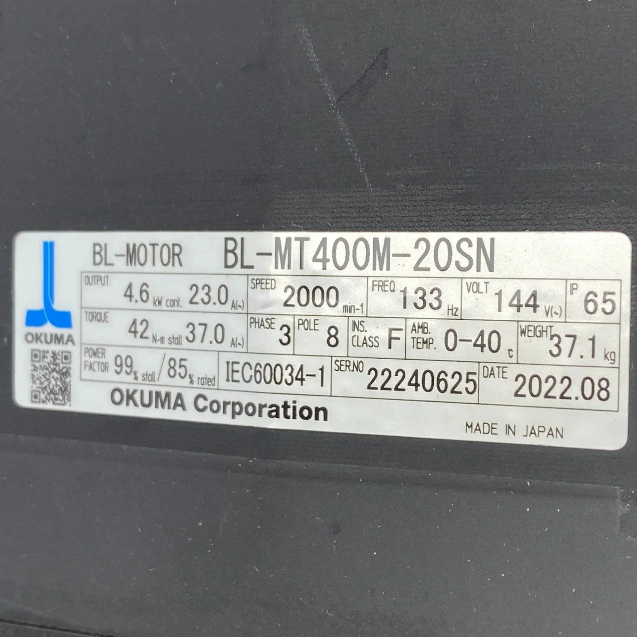 BL-MT400M-20SN Okuma Servo Motor