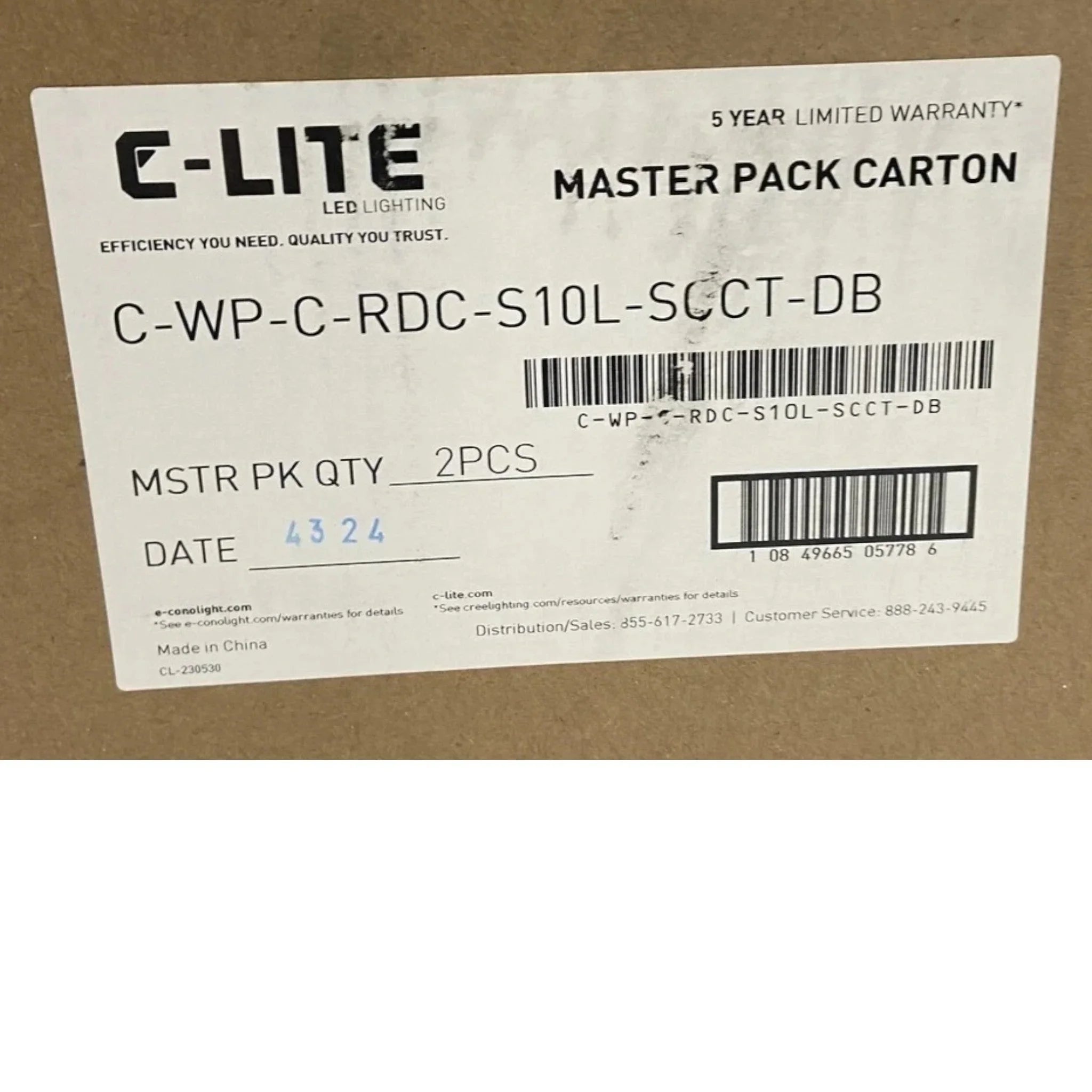 C-WP-C-RDC-S10L-SCCT-DB C-Lite Wall Pack LED 250W