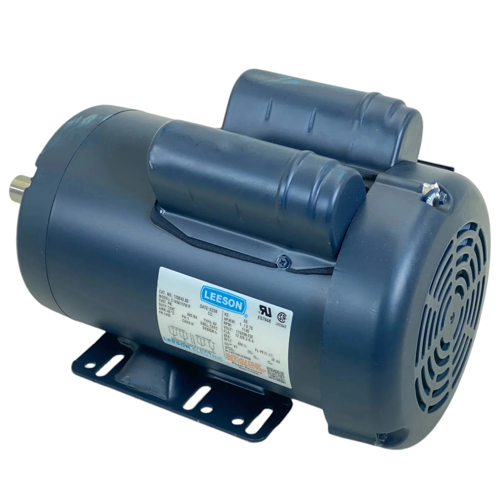 C145K11FB1F Leeson General Purpose Motor - 1 hp, 1200 rpm, 115/208-230V