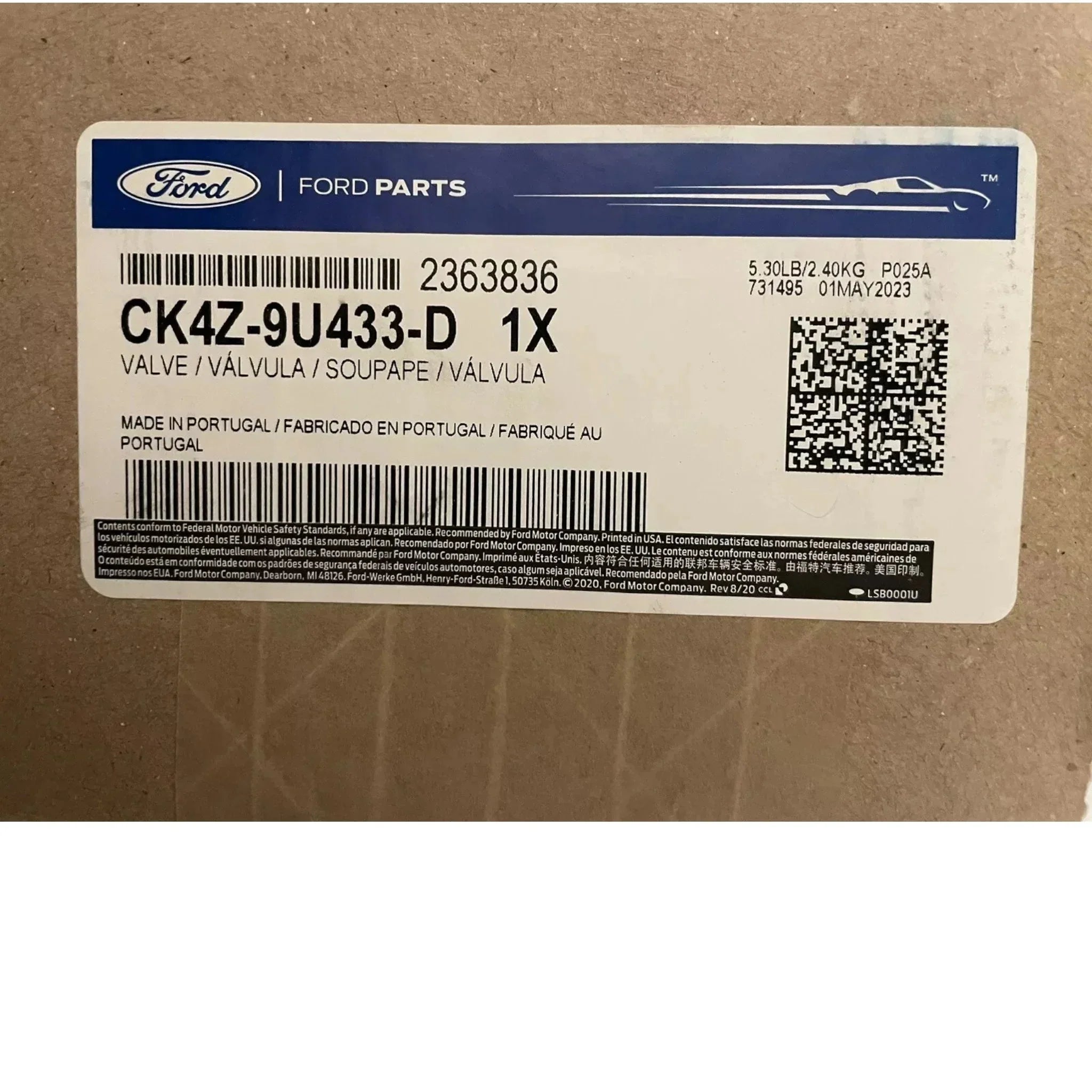 CK4Z9U433C Genuine Ford EGR Cooler